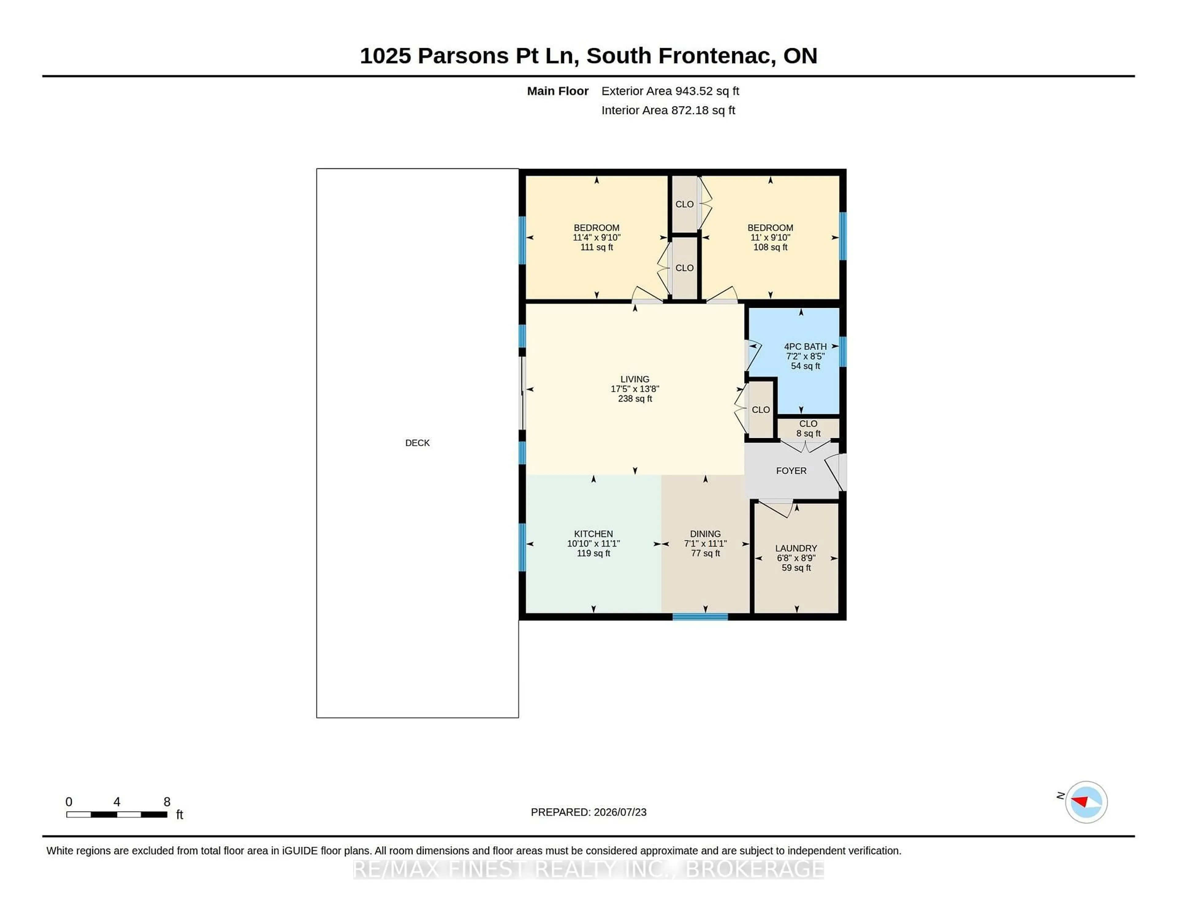 Floor plan for 1025 Parsons Point Lane, Verona Ontario K0H 2W0
