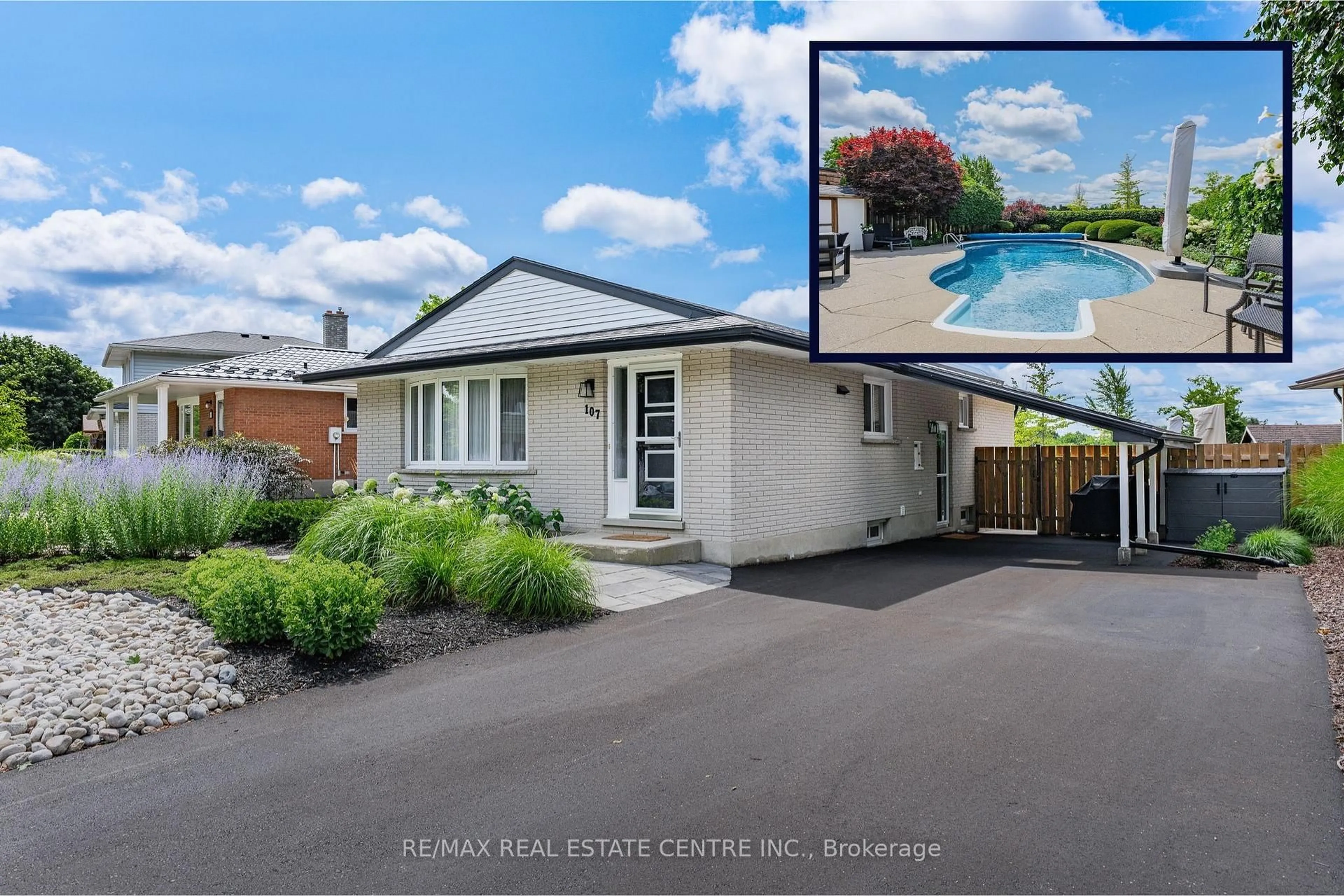 A pic from outside/outdoor area/front of a property/back of a property/a pic from drone, water/lake/river/ocean view for 107 Laurentian Dr, Kitchener Ontario N2E 1C3