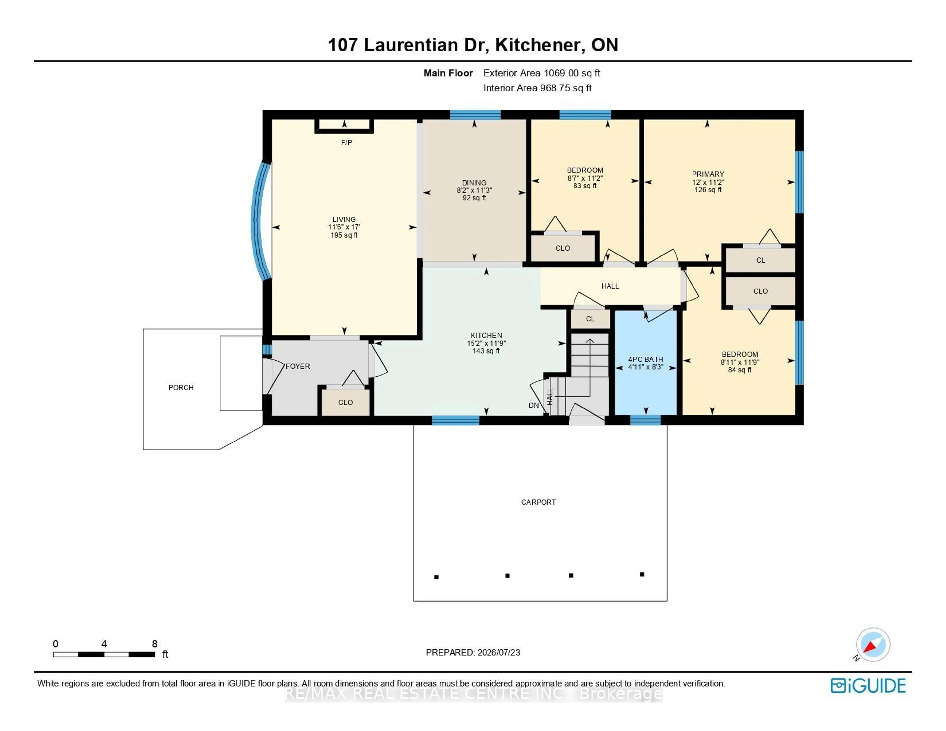 Floor plan for 107 Laurentian Dr, Kitchener Ontario N2E 1C3