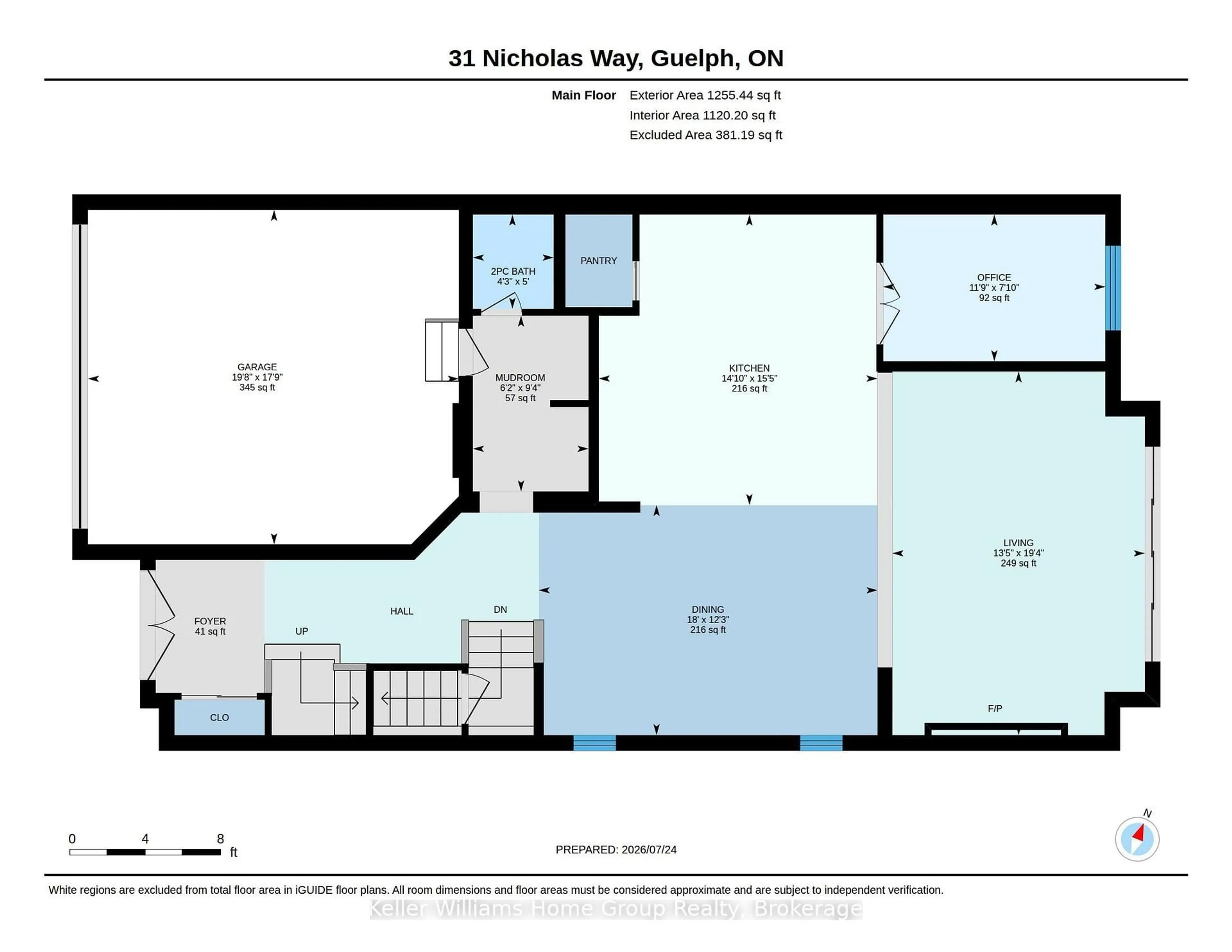 Floor plan for 31 Nicholas Way, Guelph Ontario N1E 0T1