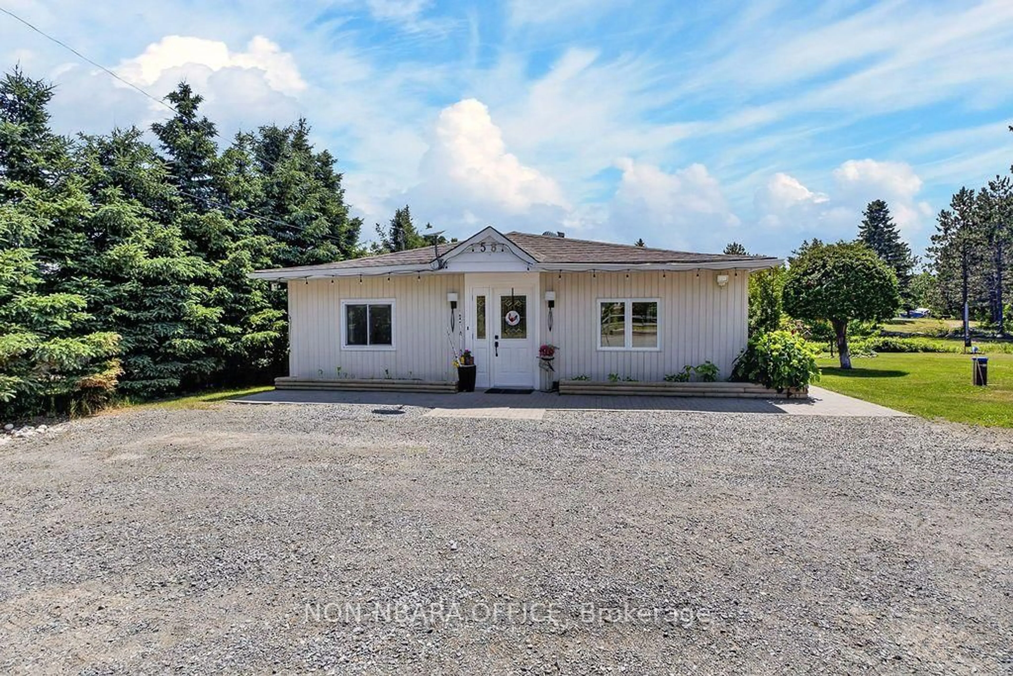 A pic from outside/outdoor area/front of a property/back of a property/a pic from drone, unknown for 58 Blaffert Rd, Markstay-Warren Ontario P0M 3C0