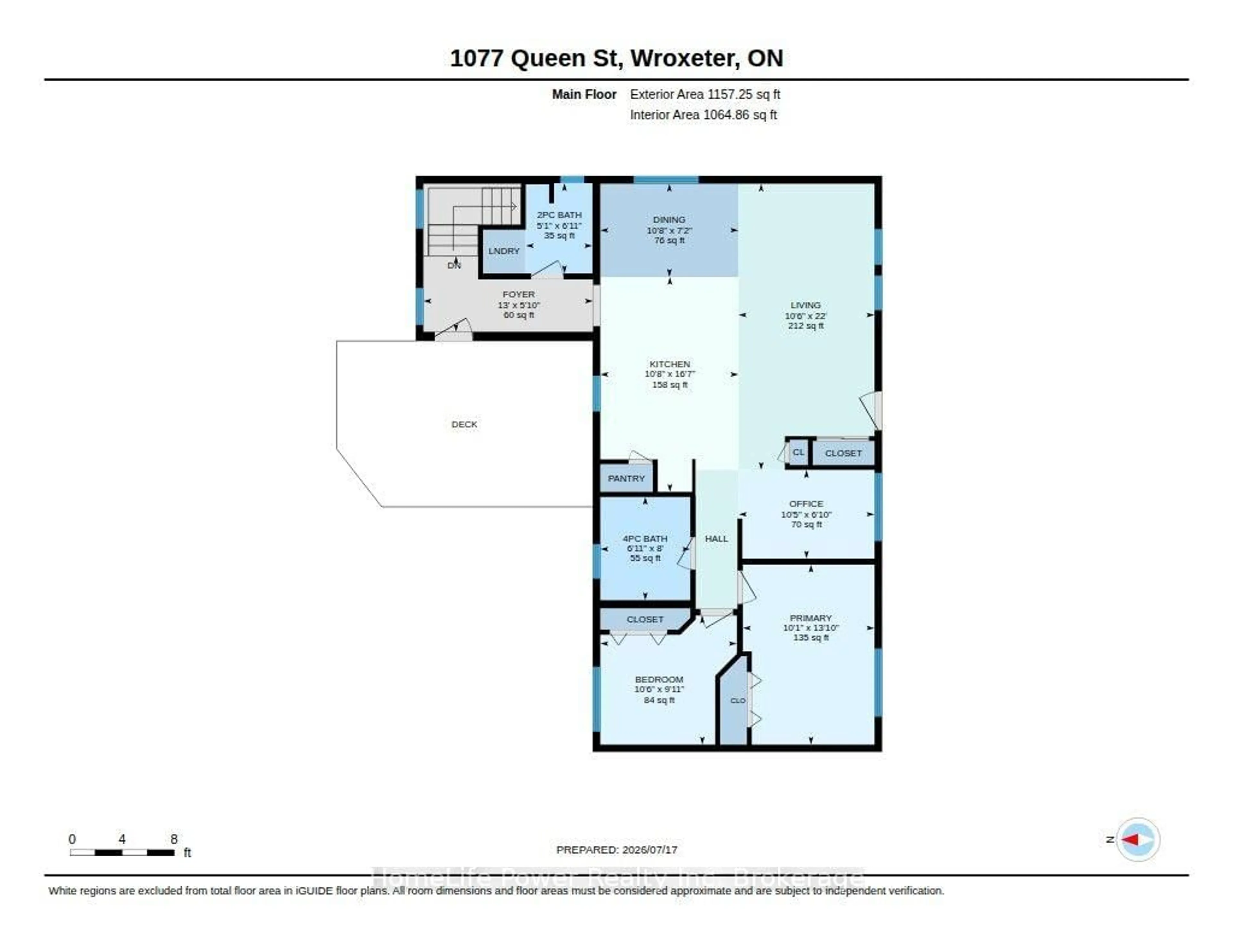 Floor plan for 1077 QUEEN St, Howick Ontario N0G 2X0