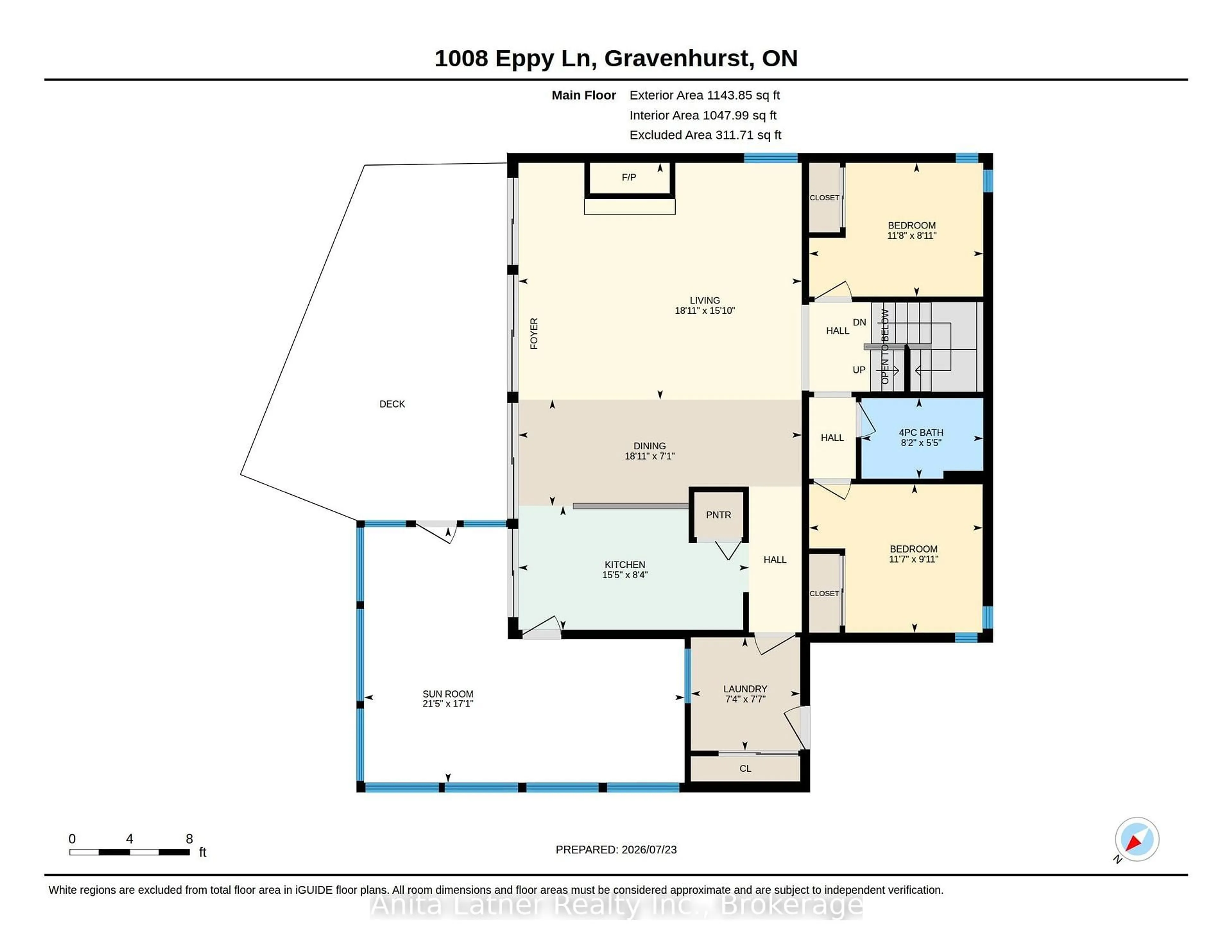Floor plan for 1008 Eppy (Formerly Division Road) Lane, Gravenhurst Ontario P1P 1R2
