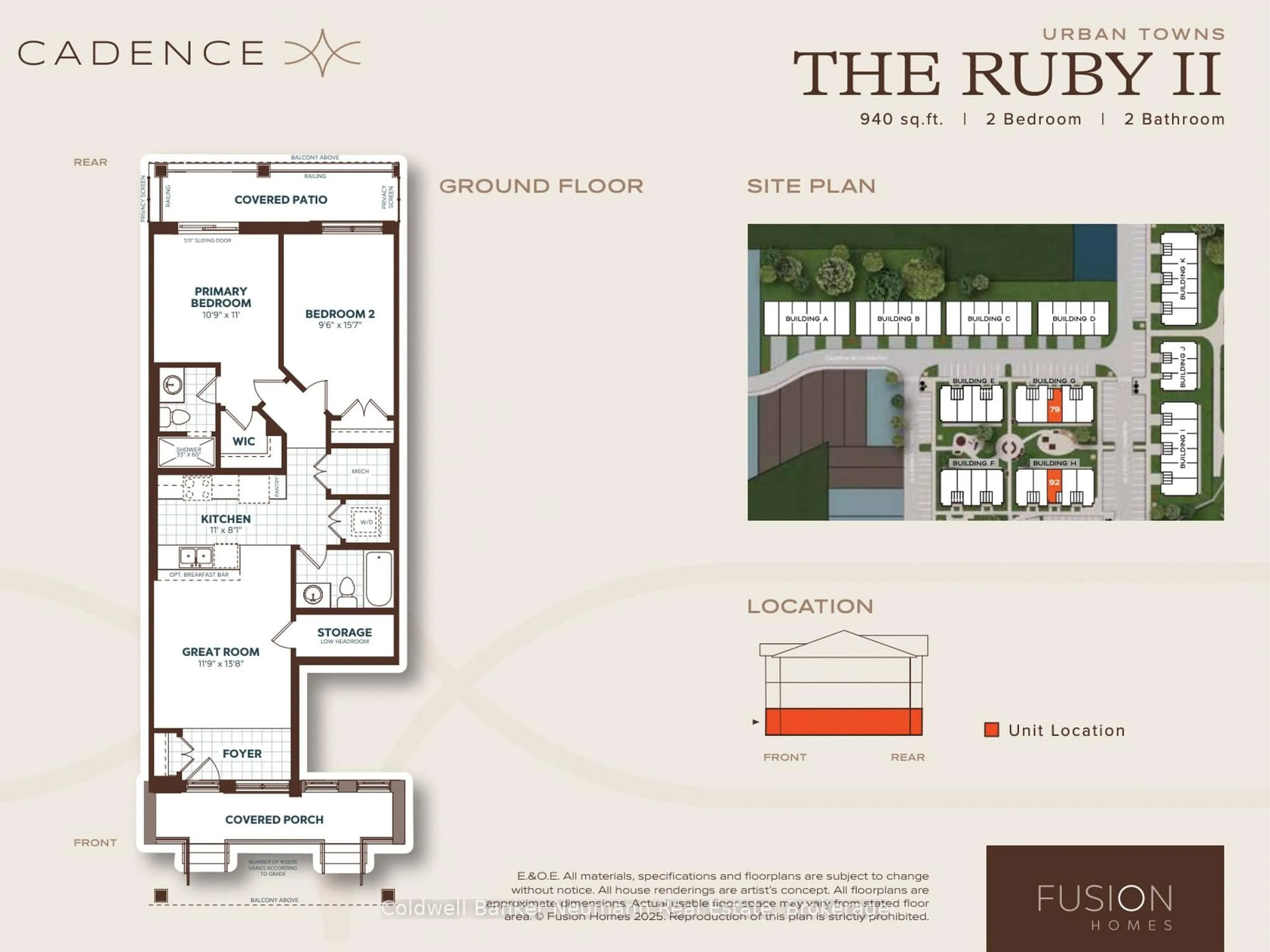 Floor plan for 7-53 Allegro Common, Cambridge Ontario N3C 1A5