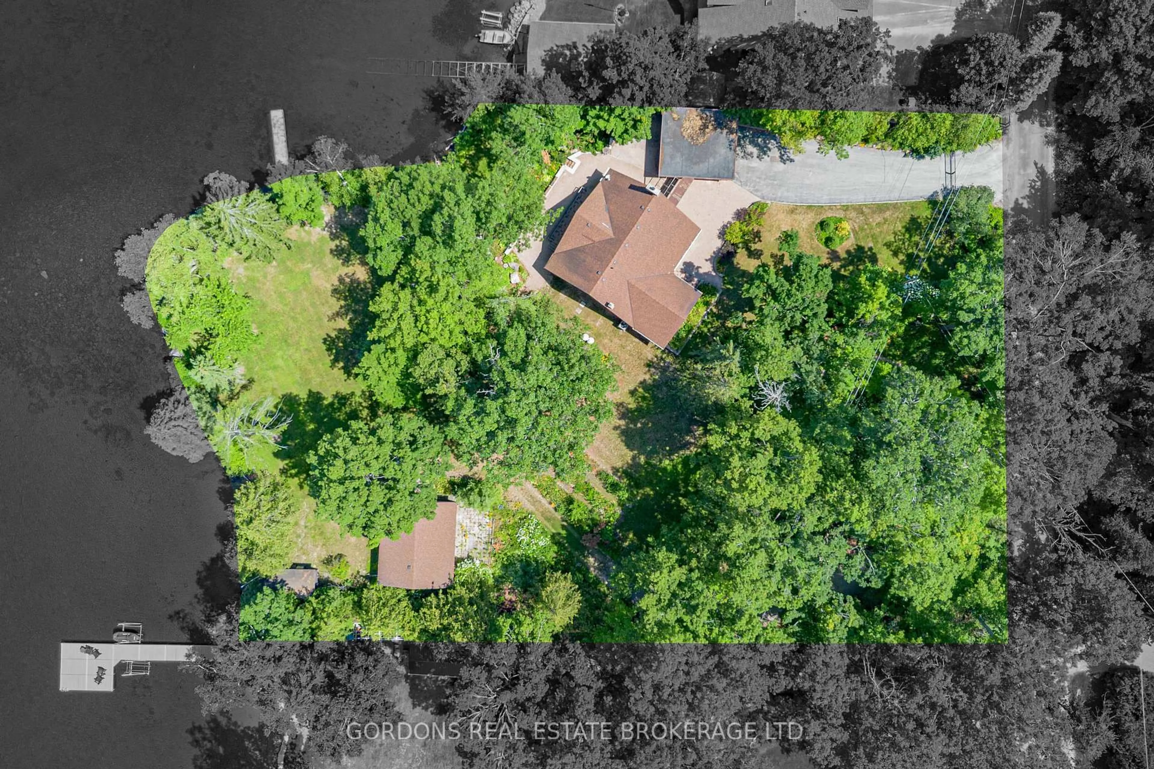 A pic from outside/outdoor area/front of a property/back of a property/a pic from drone, water/lake/river/ocean view for 22 Sugarbush Tr, Kawartha Lakes Ontario K0M 1N0