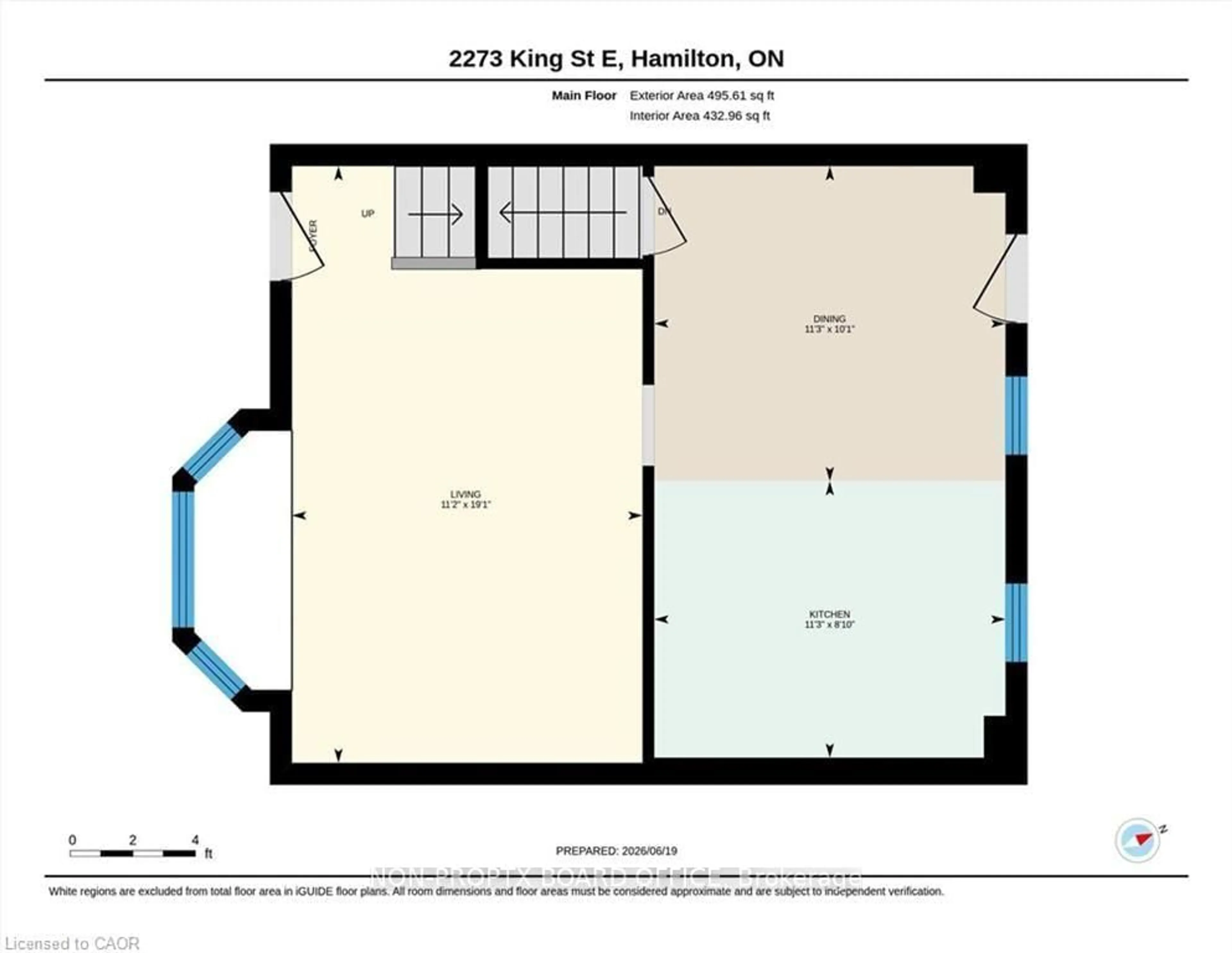 Floor plan for 2273 King St, Hamilton Ontario L8K 1X5