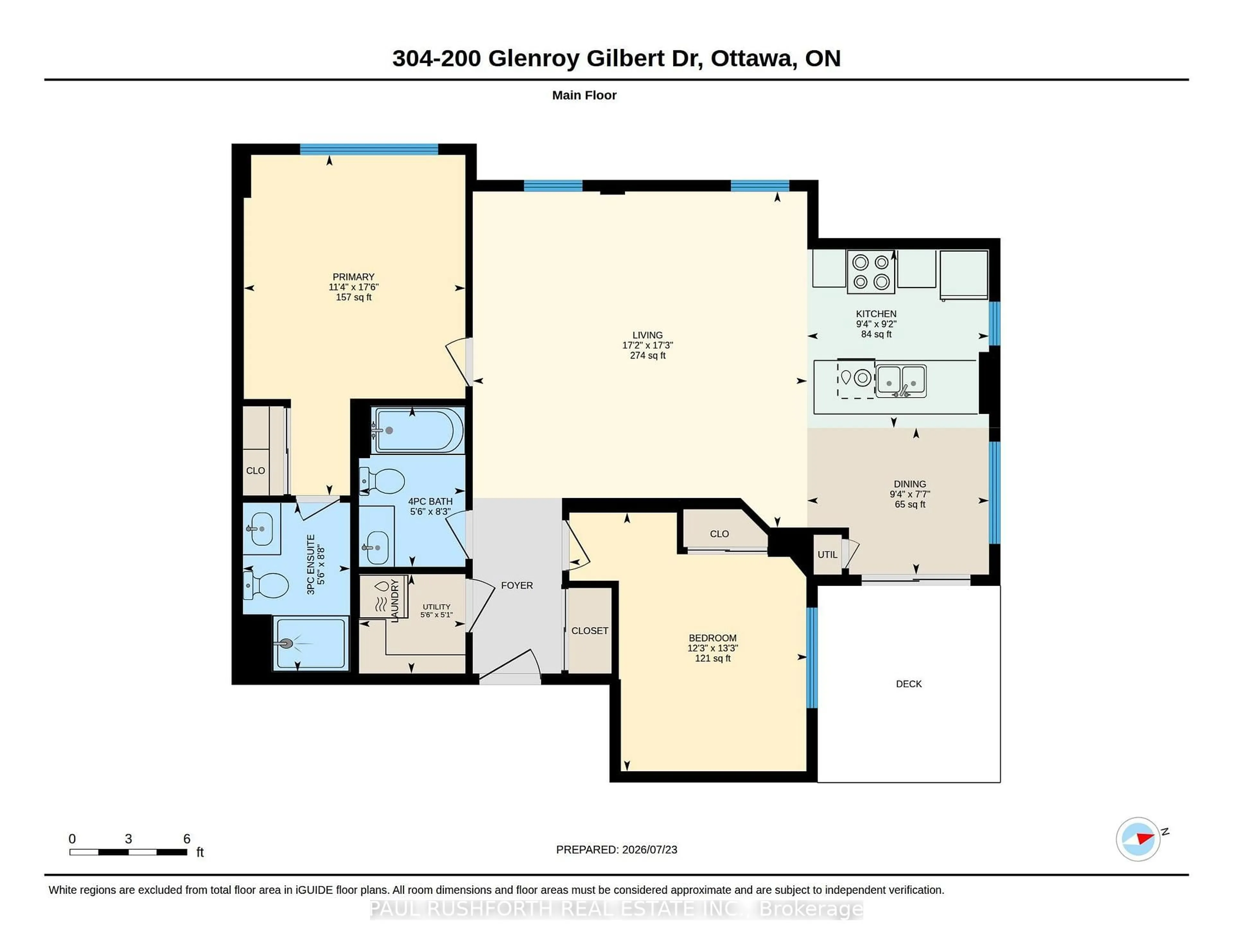 Floor plan for 200 Glenroy Gilbert Dr #304, Ottawa Ontario K2J 5W2