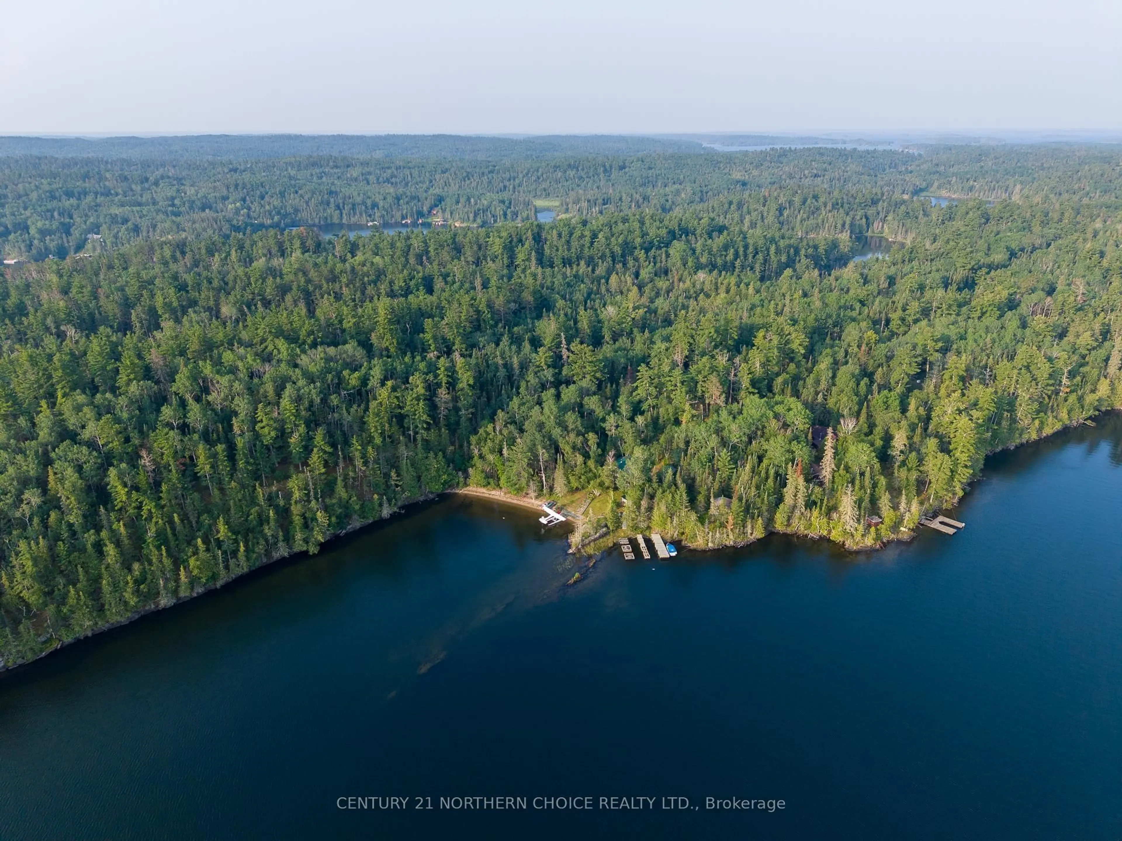 A pic from outside/outdoor area/front of a property/back of a property/a pic from drone, water/lake/river/ocean view for 339B Cameron Dr #1&2, Kenora Remote Area Ontario P0X 1S0