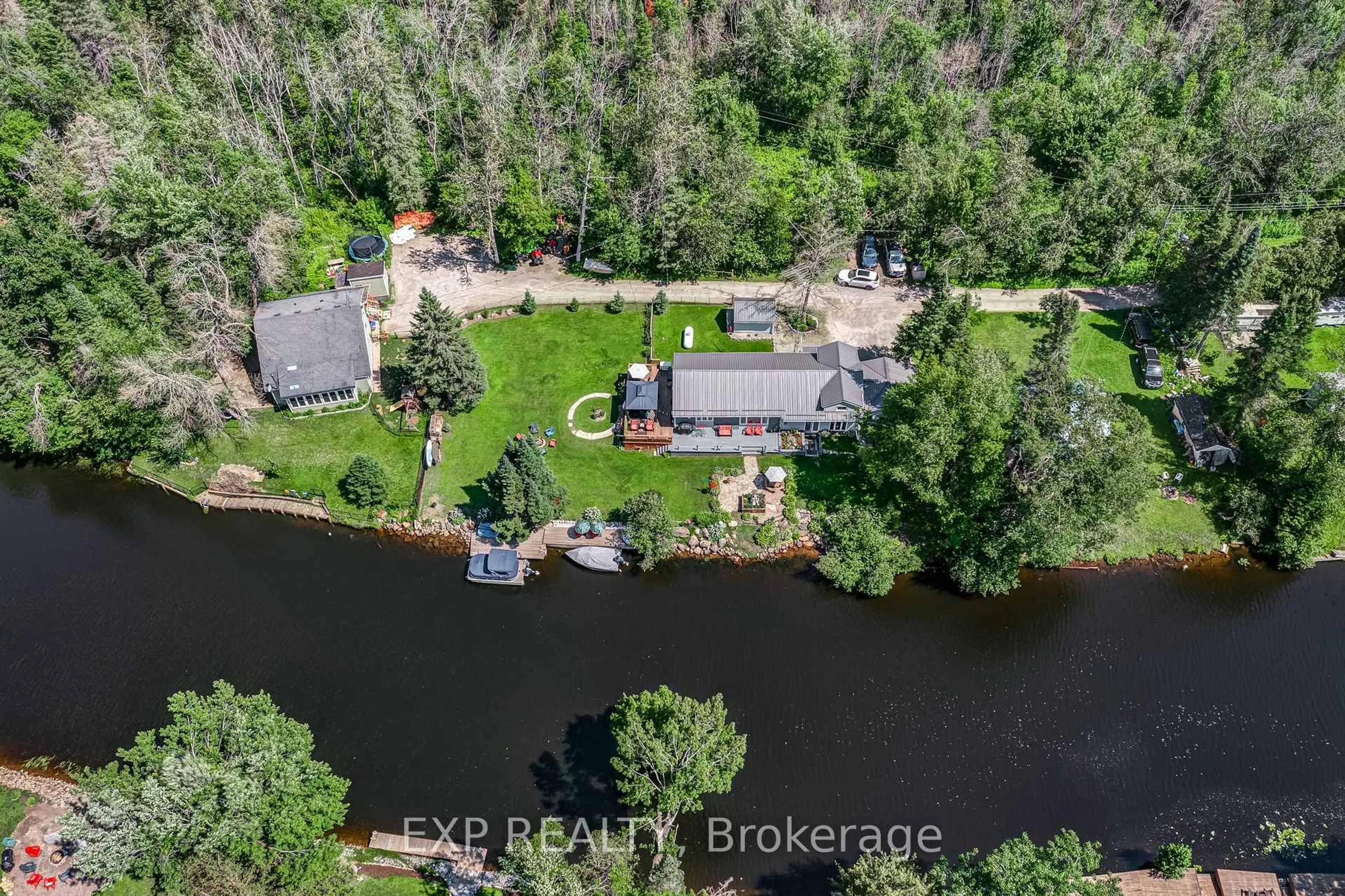 A pic from outside/outdoor area/front of a property/back of a property/a pic from drone, water/lake/river/ocean view for 87 Superior Rd, Kawartha Lakes Ontario K0M 1N0