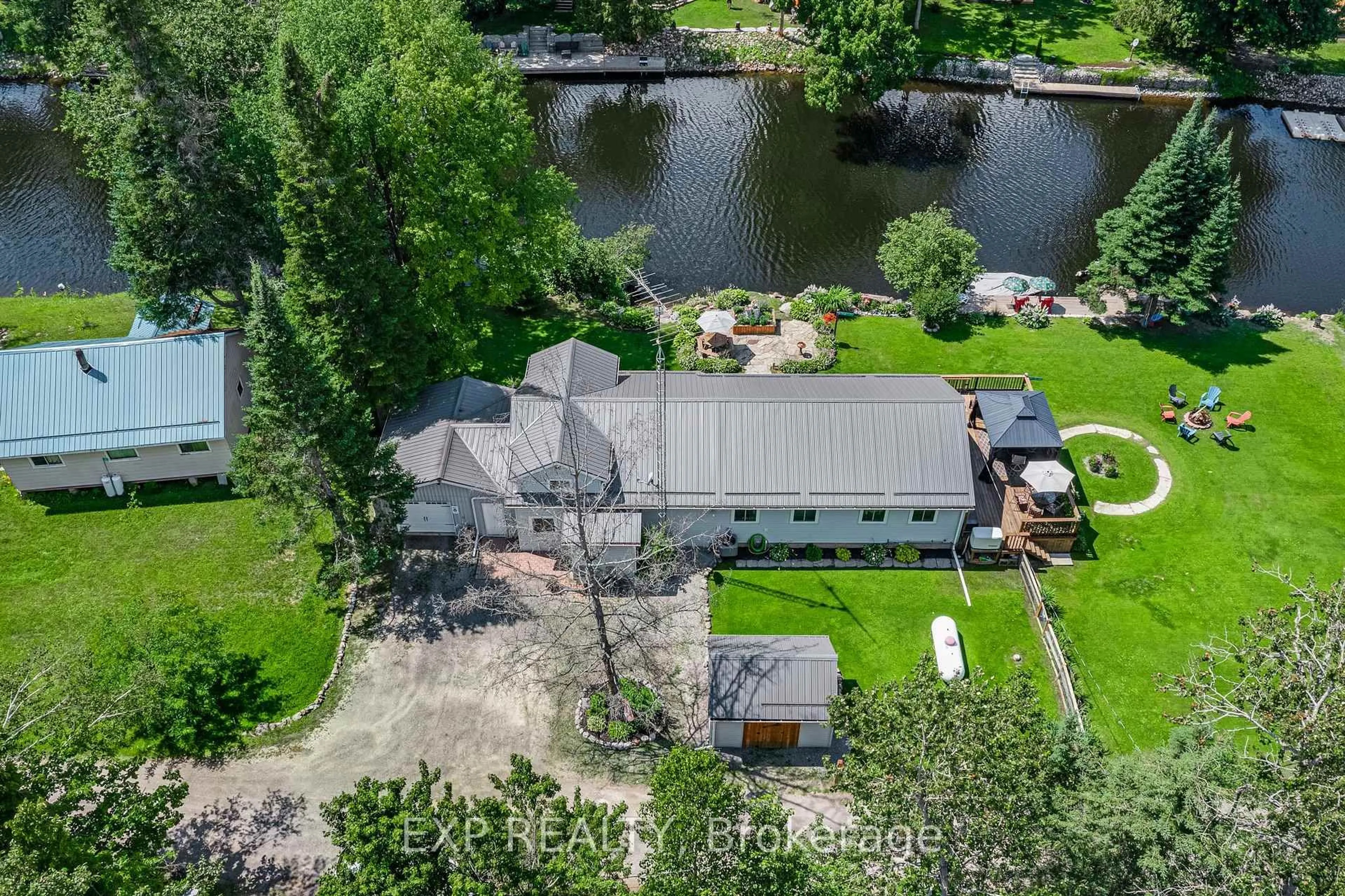 A pic from outside/outdoor area/front of a property/back of a property/a pic from drone, water/lake/river/ocean view for 87 Superior Rd, Kawartha Lakes Ontario K0M 1N0