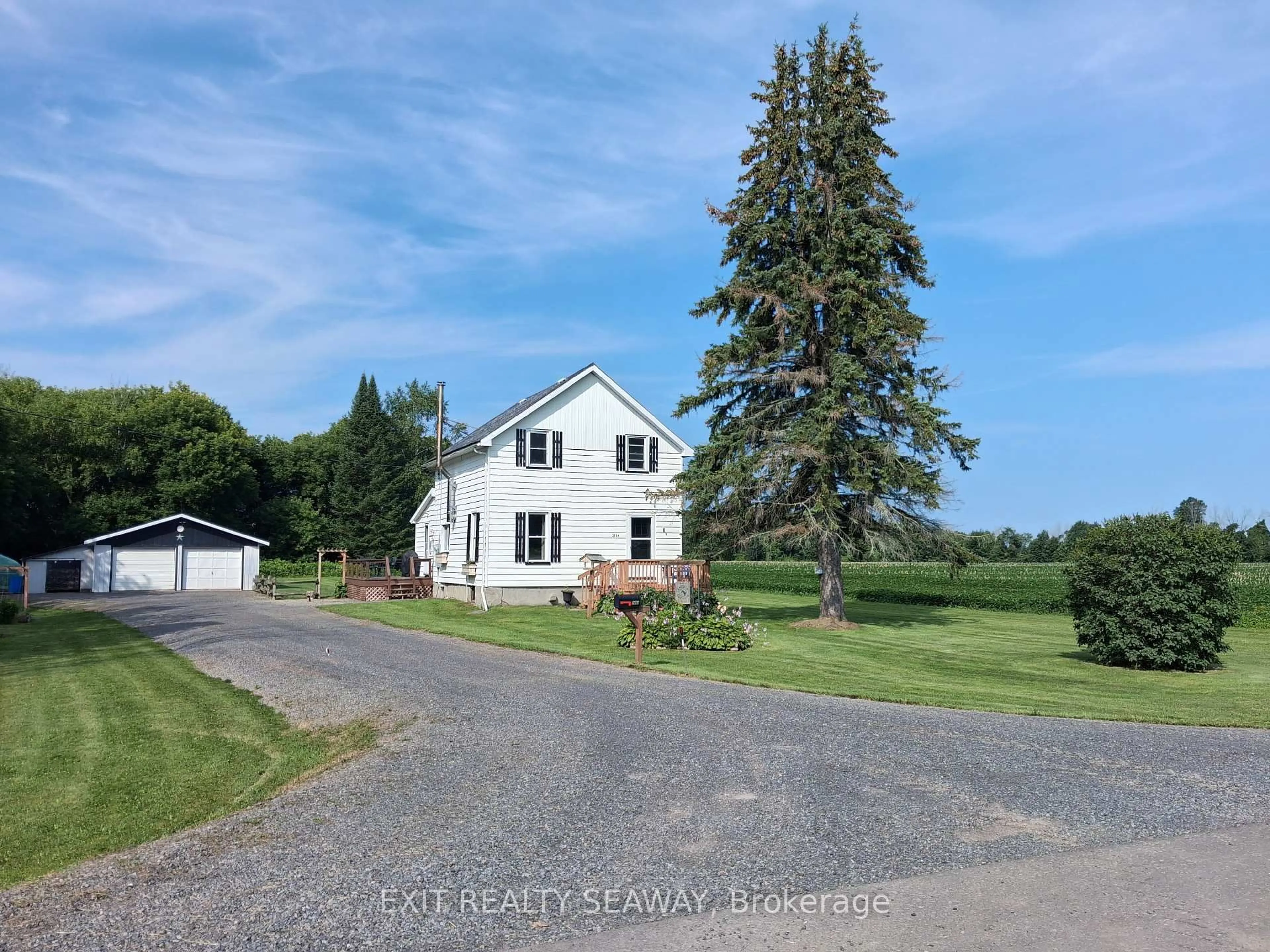A pic from outside/outdoor area/front of a property/back of a property/a pic from drone, water/lake/river/ocean view for 3964 Coughler Rd, South Dundas Ontario K0C 2H0