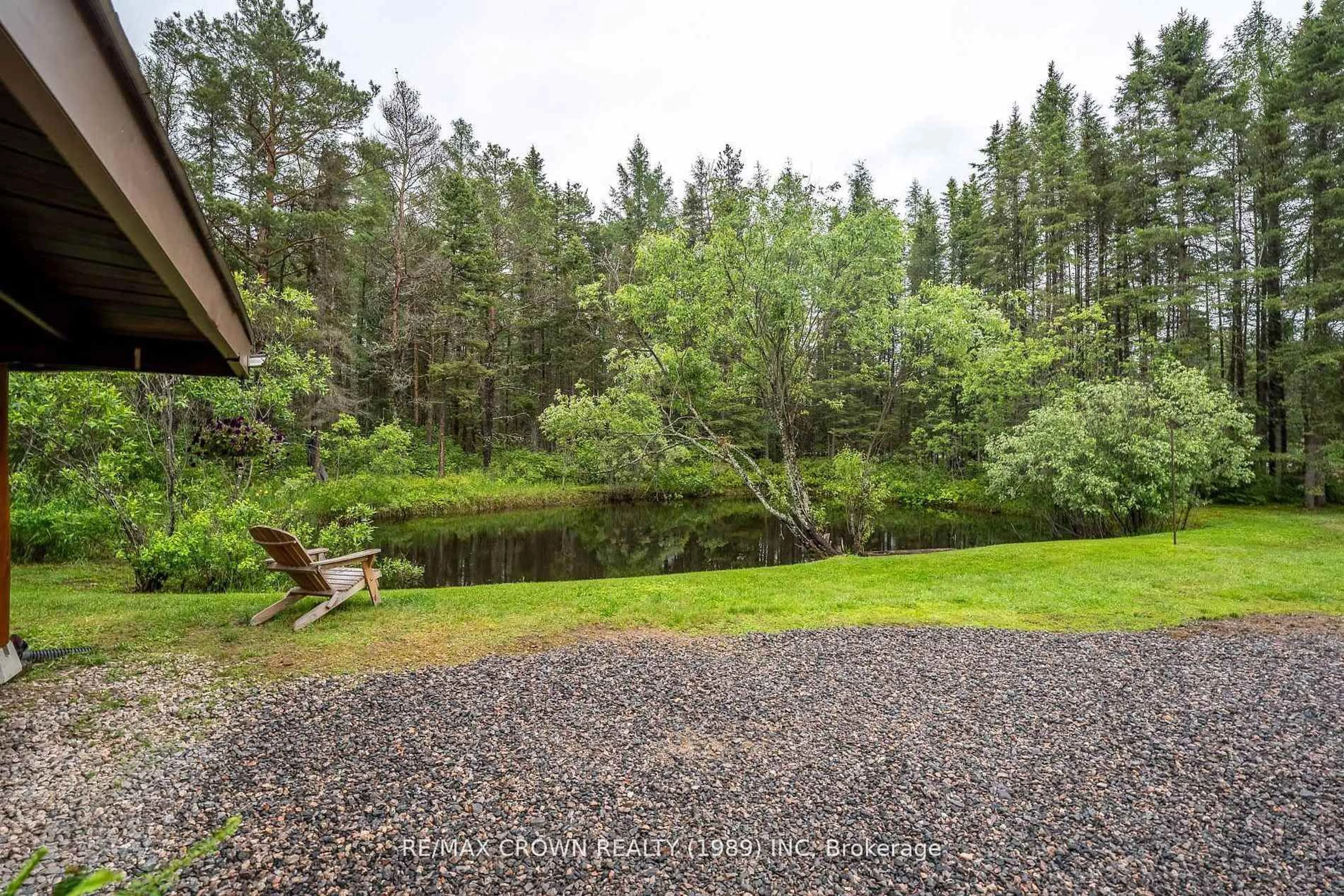 Patio, forest/trees view for 734 Highway 522, Powassan Ontario P0H 2L0