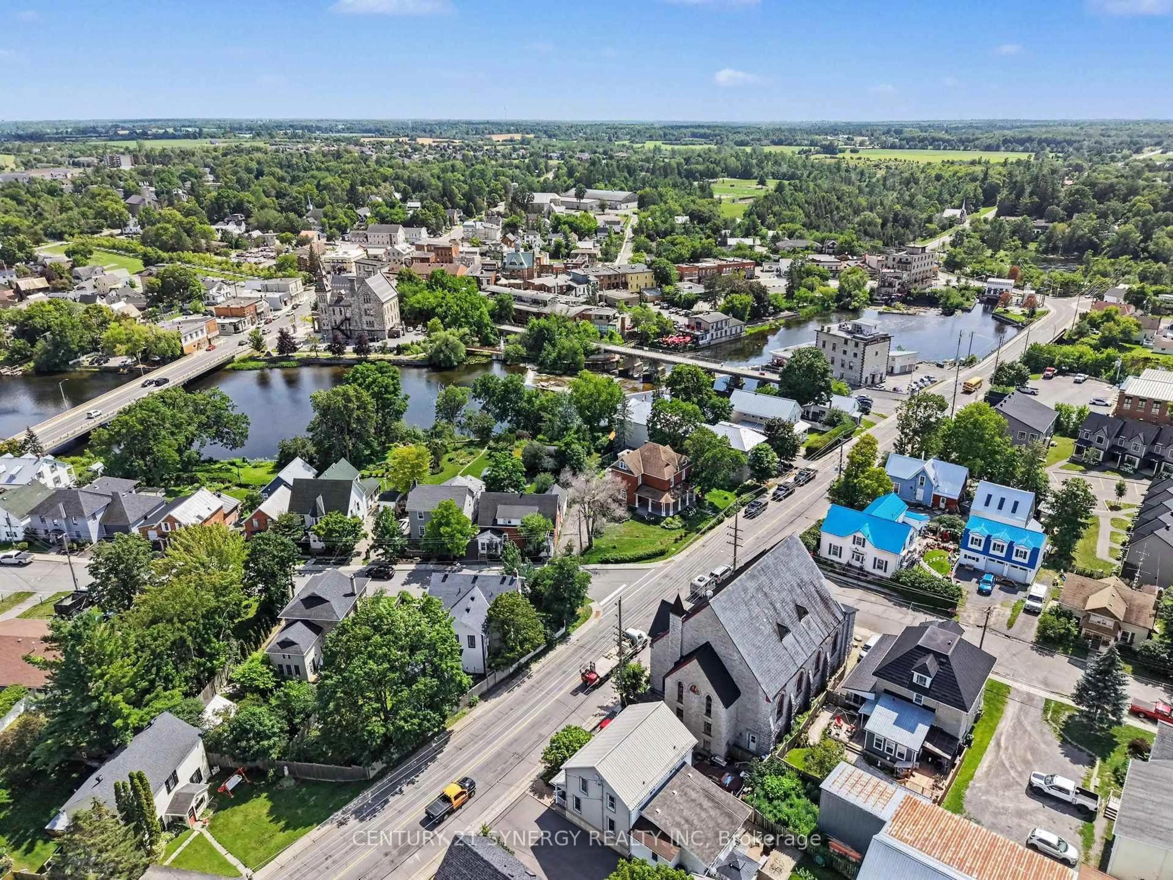A pic from outside/outdoor area/front of a property/back of a property/a pic from drone, water/lake/river/ocean view for 38 Main St, Almonte Ontario K0A 1A0