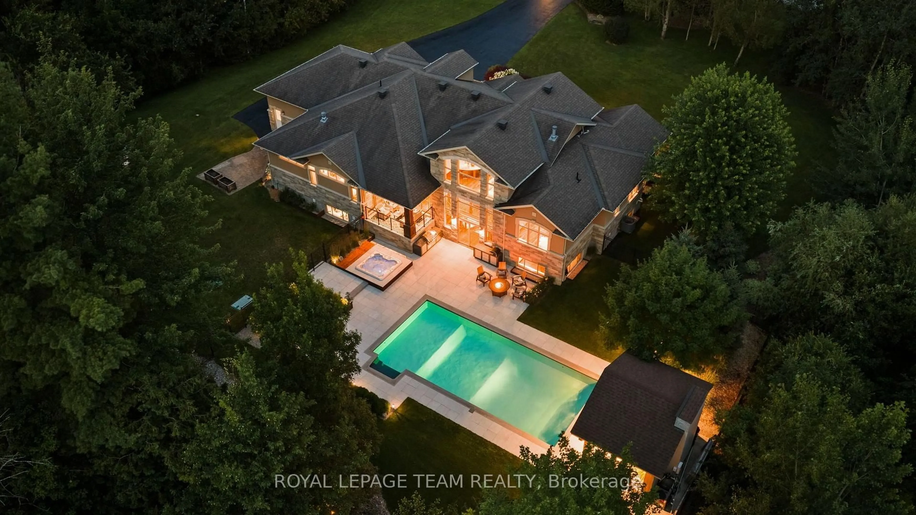 A pic from outside/outdoor area/front of a property/back of a property/a pic from drone, water/lake/river/ocean view for 1343 Terrace Ridge Dr, Carp Ontario K0A 1L0