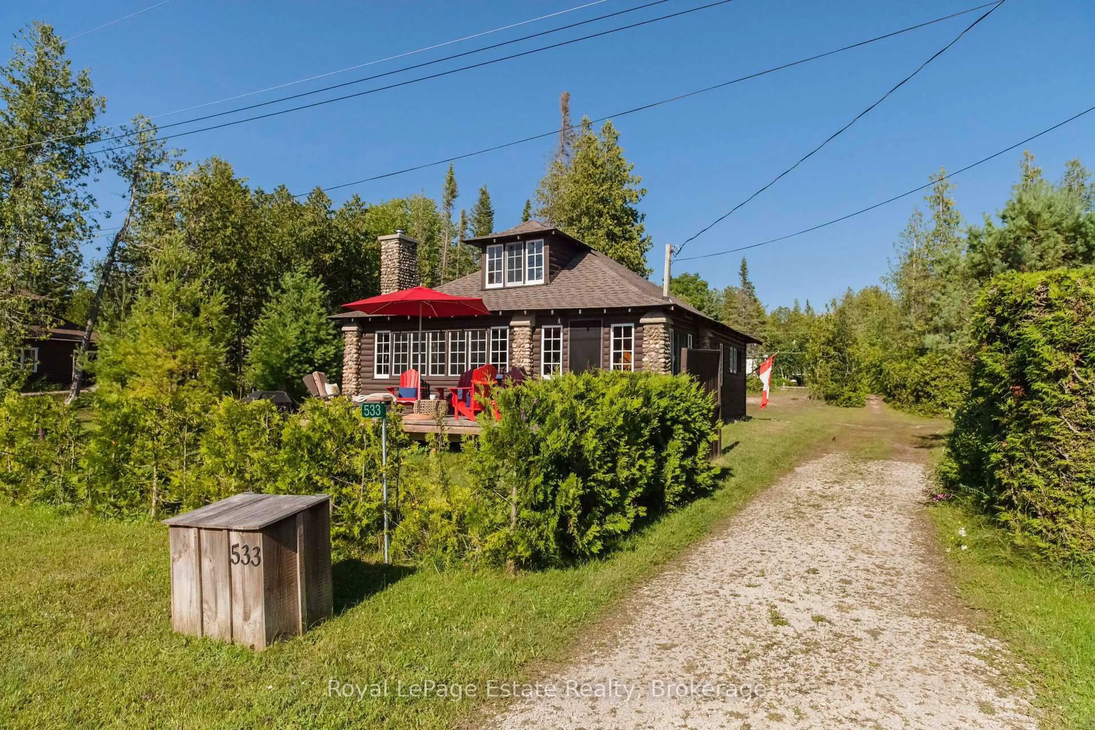 A pic from outside/outdoor area/front of a property/back of a property/a pic from drone, street for 533 Second Ave, South Bruce Peninsula Ontario N0H 2G0