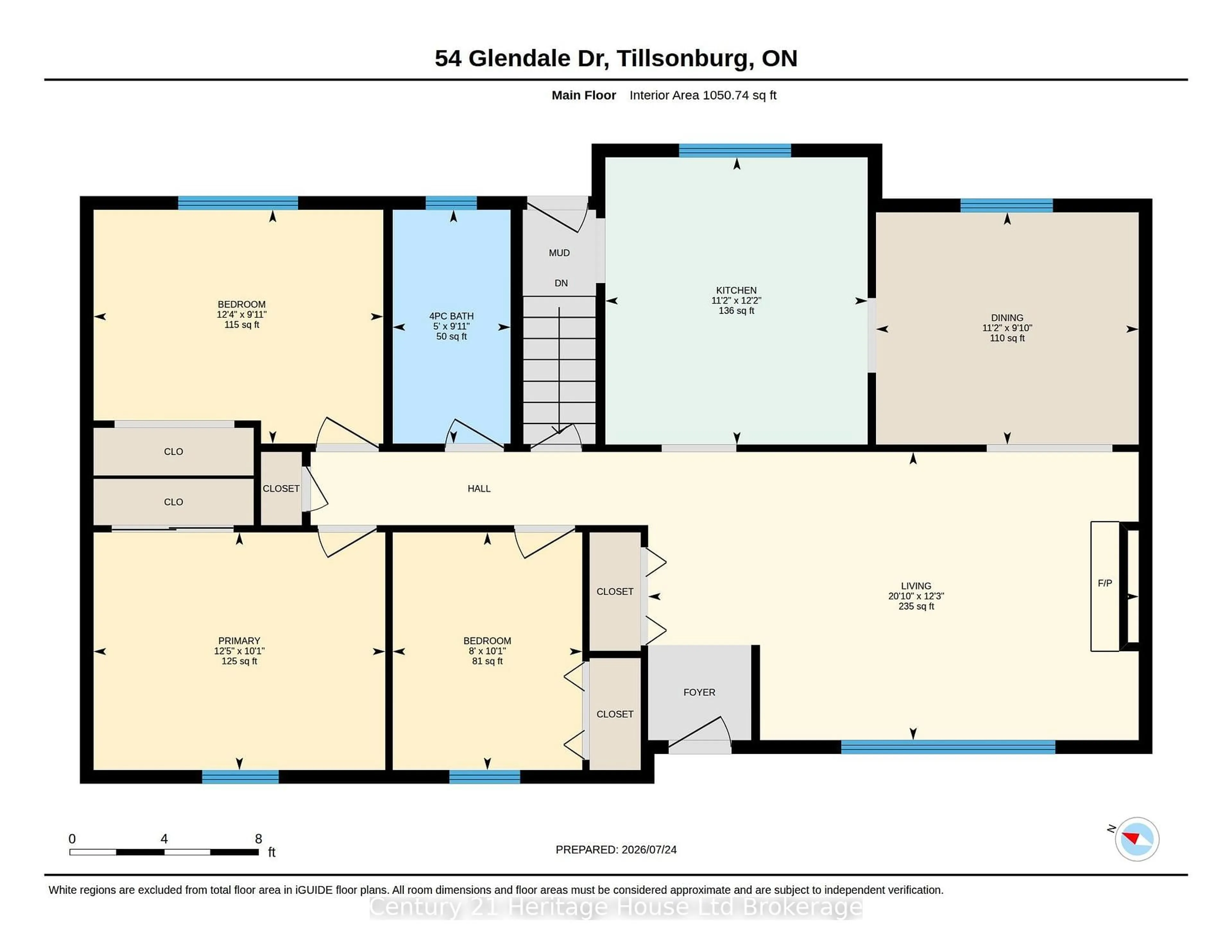 Floor plan for 54 Glendale Dr, Tillsonburg Ontario N4G 1J5