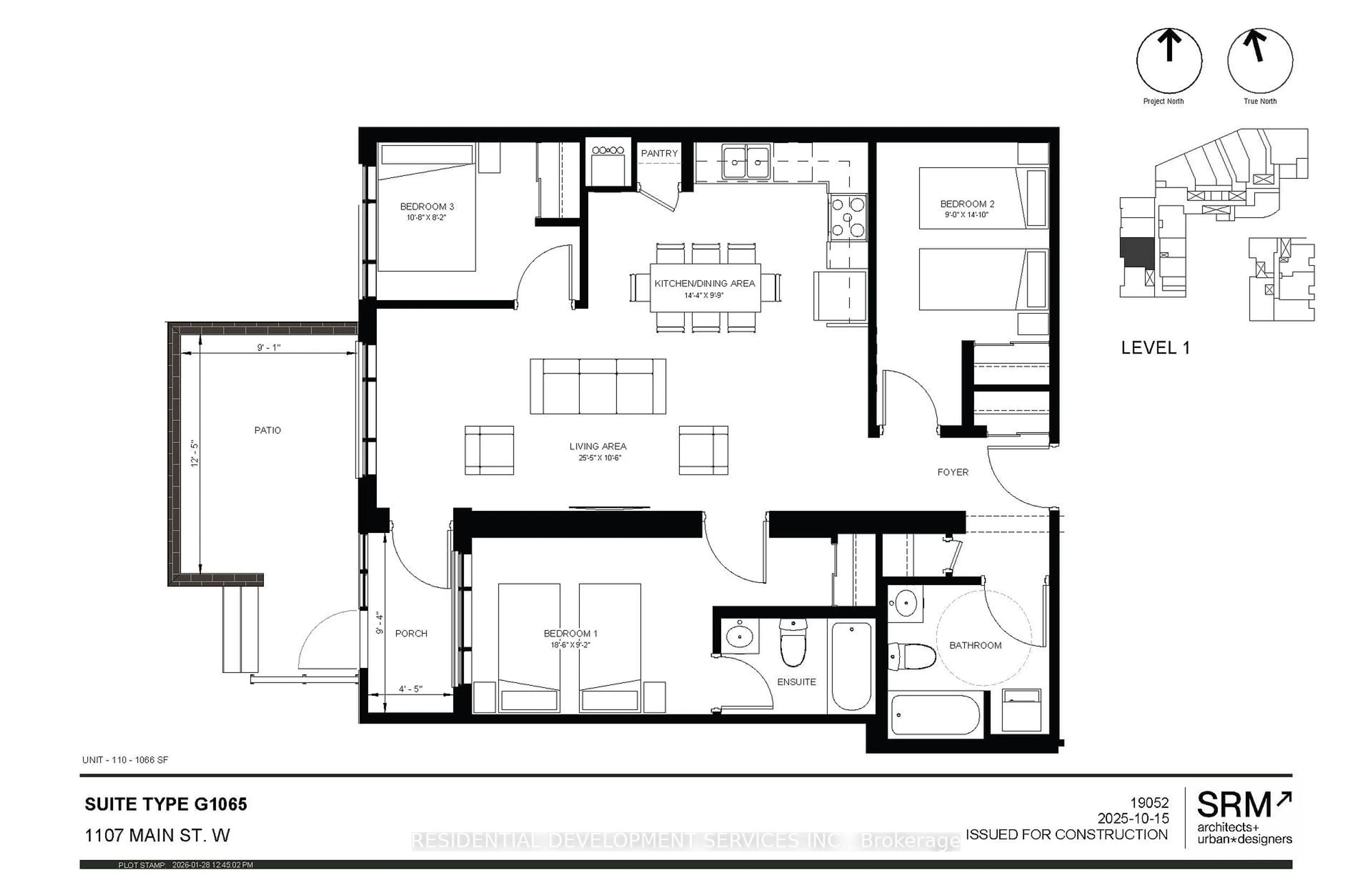 Floor plan for 1107 Main St #110, Hamilton Ontario L8S 1B8