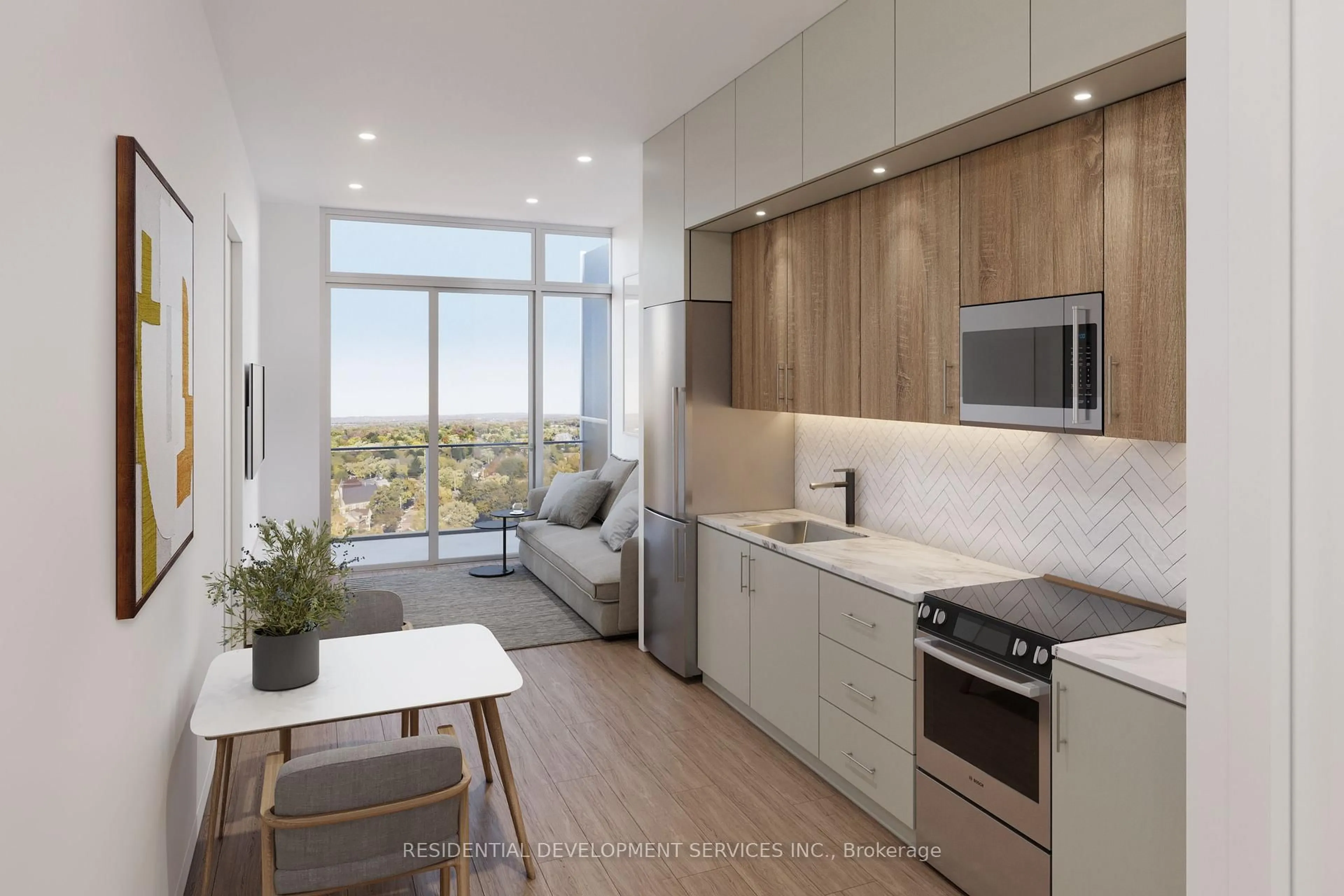 Open concept kitchen, unknown for 1107 Main St #443, Hamilton Ontario L8S 1B8