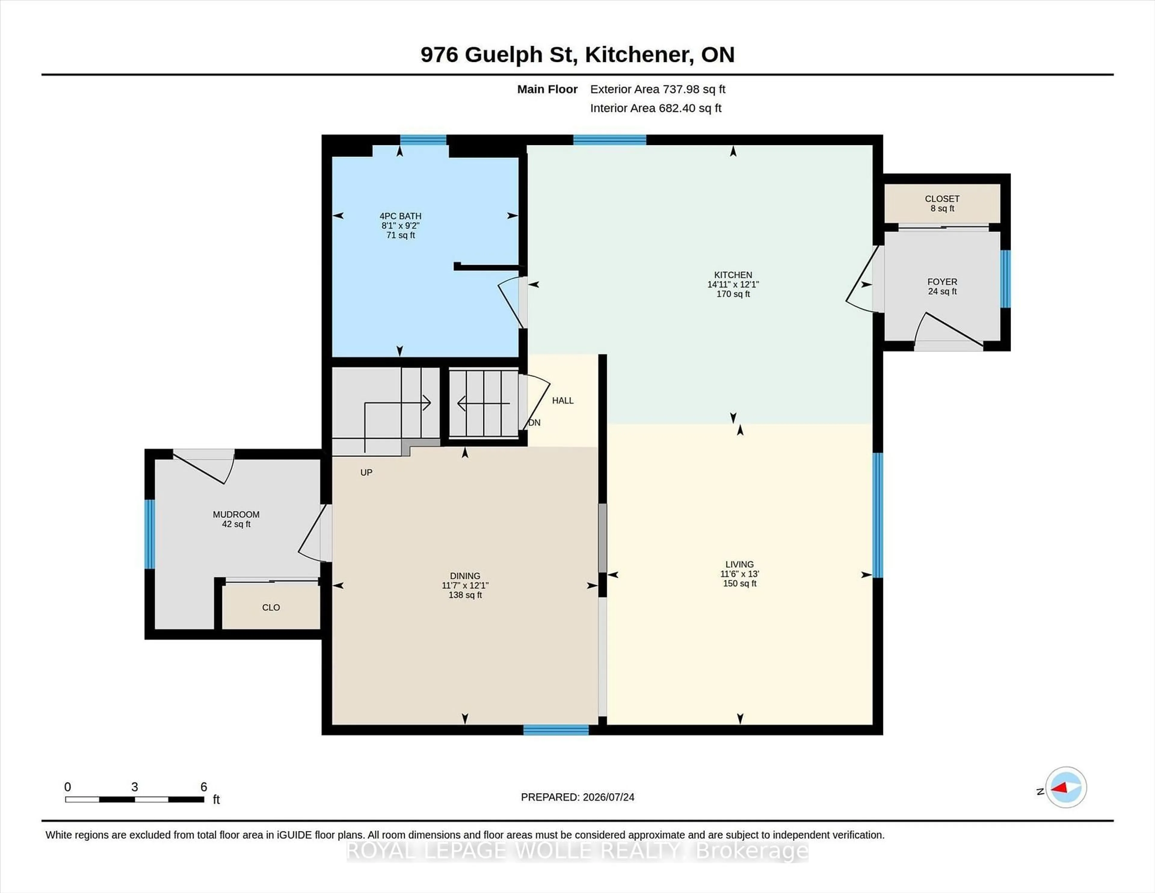Floor plan for 976 Guelph St, Kitchener Ontario N2H 5Z6