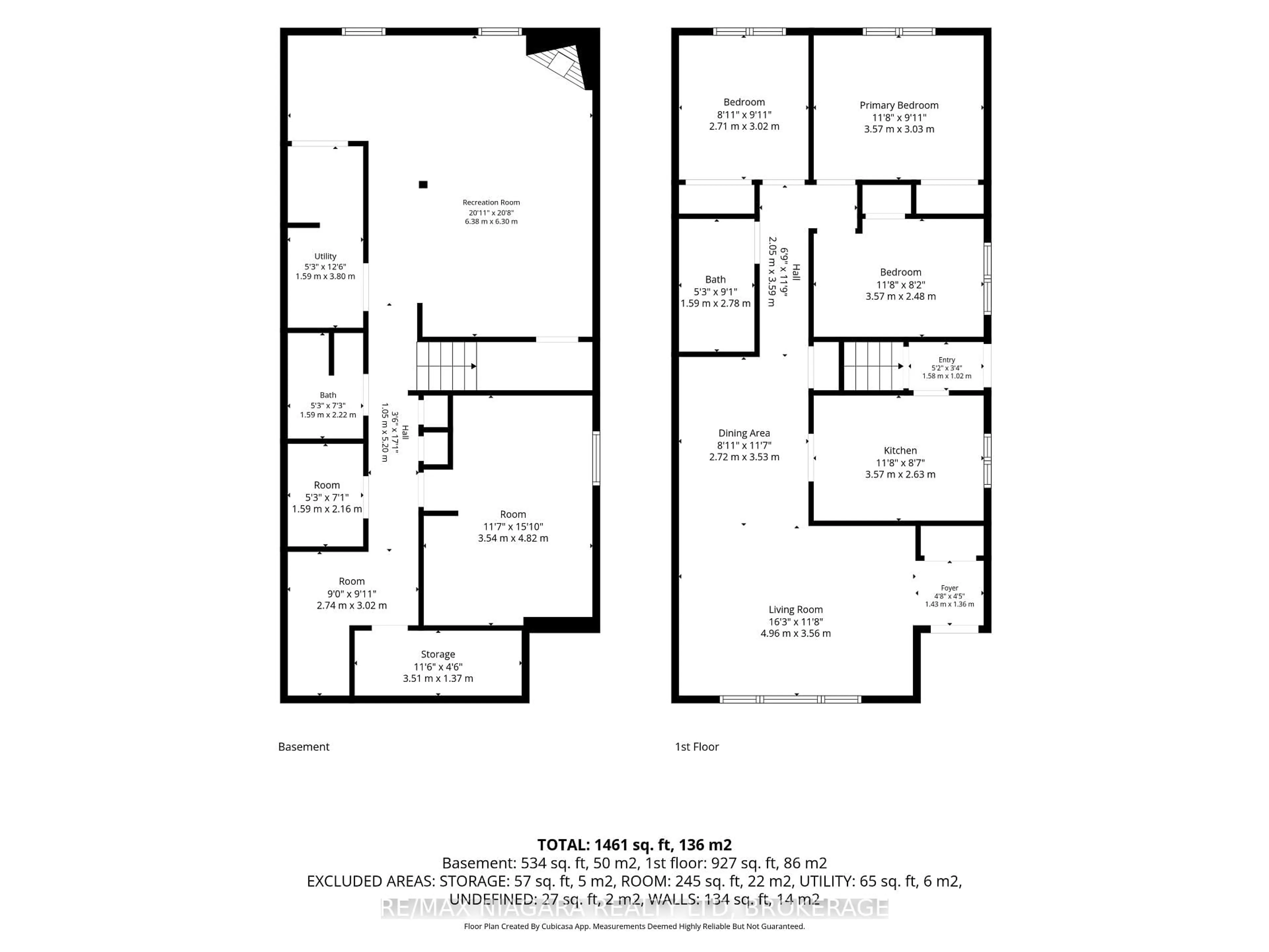 Floor plan for 6 Bedford Crt, St. Catharines Ontario L2N 4C8
