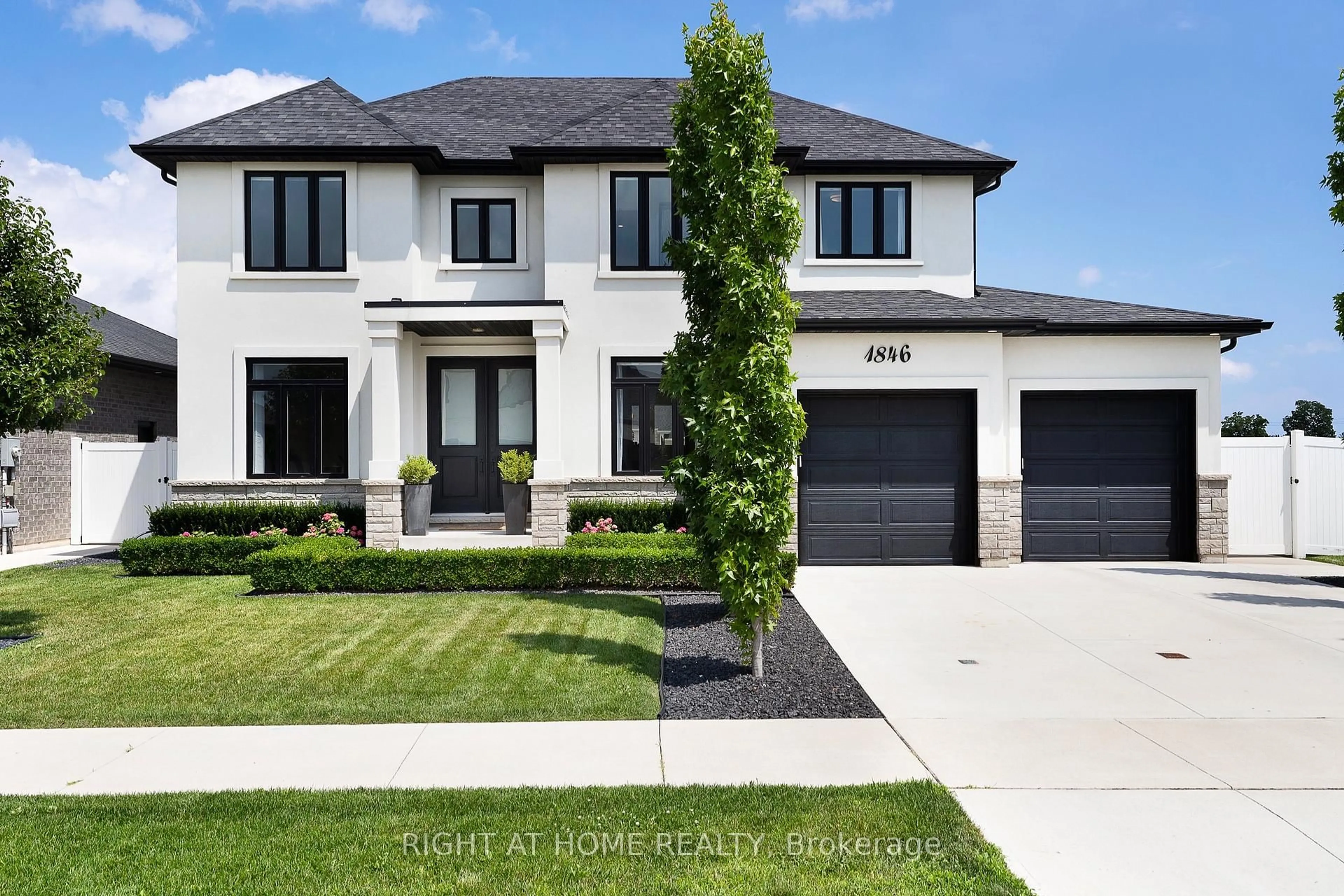 Home with brick exterior material, street for 1846 Queens Valley Dr, Kingsville Ontario N9Y 0G6
