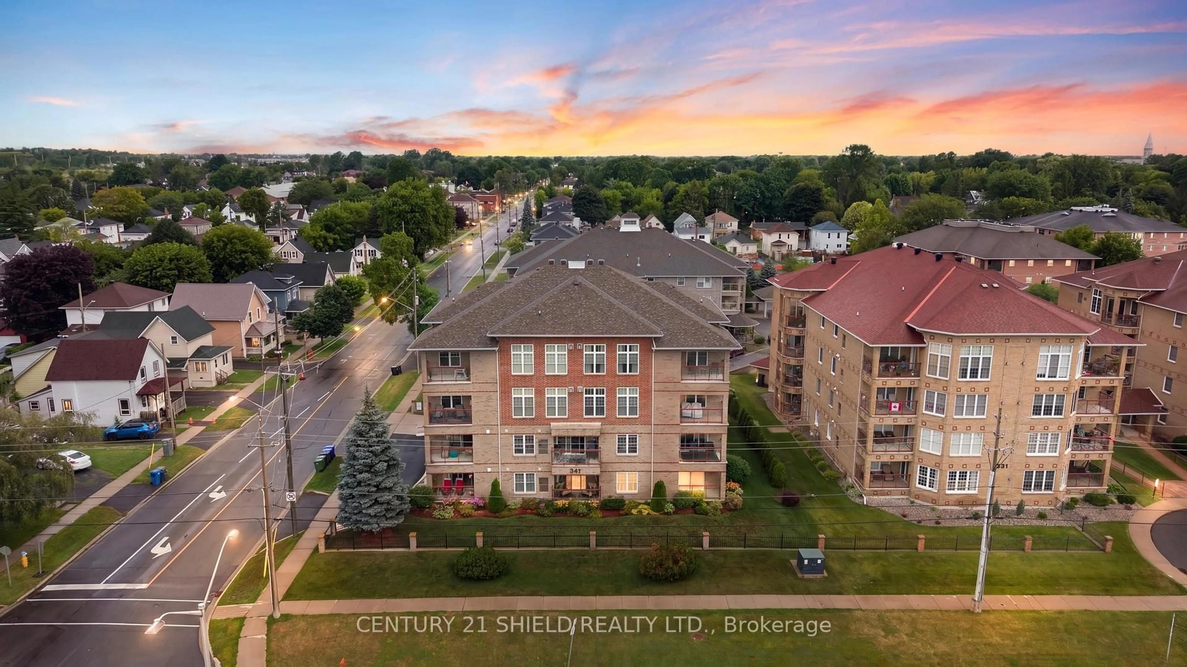 A pic from outside/outdoor area/front of a property/back of a property/a pic from drone, city buildings view from balcony for 341 Water St #103, Cornwall Ontario K6J 1A5