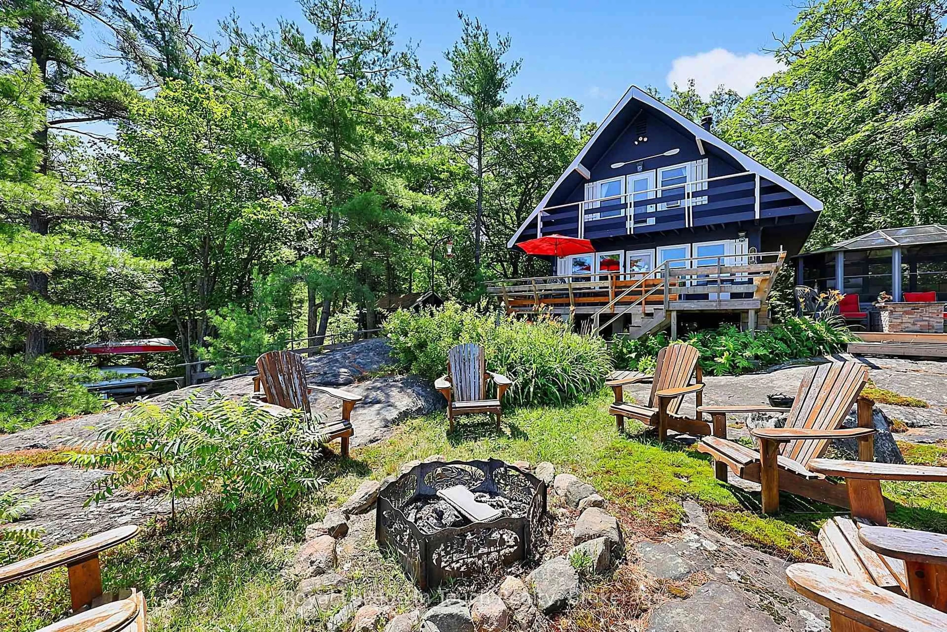 Patio, water/lake/river/ocean view for B207 Lot 26 Island, The Archipelago Ontario P0J 2T0
