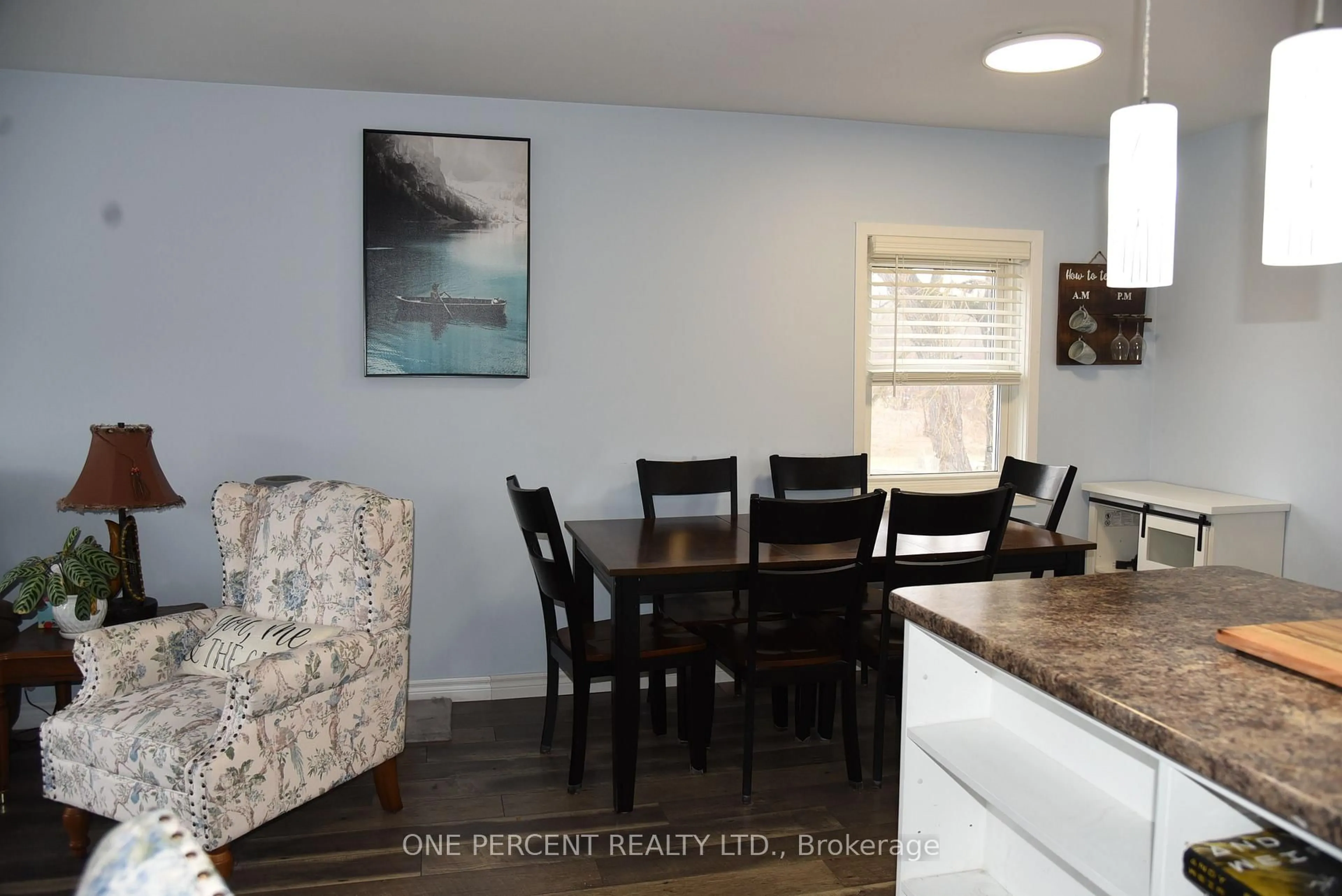 Open concept kitchen, wood/laminate floor for 31 Prince St, Minden Hills Ontario K0M 2K0