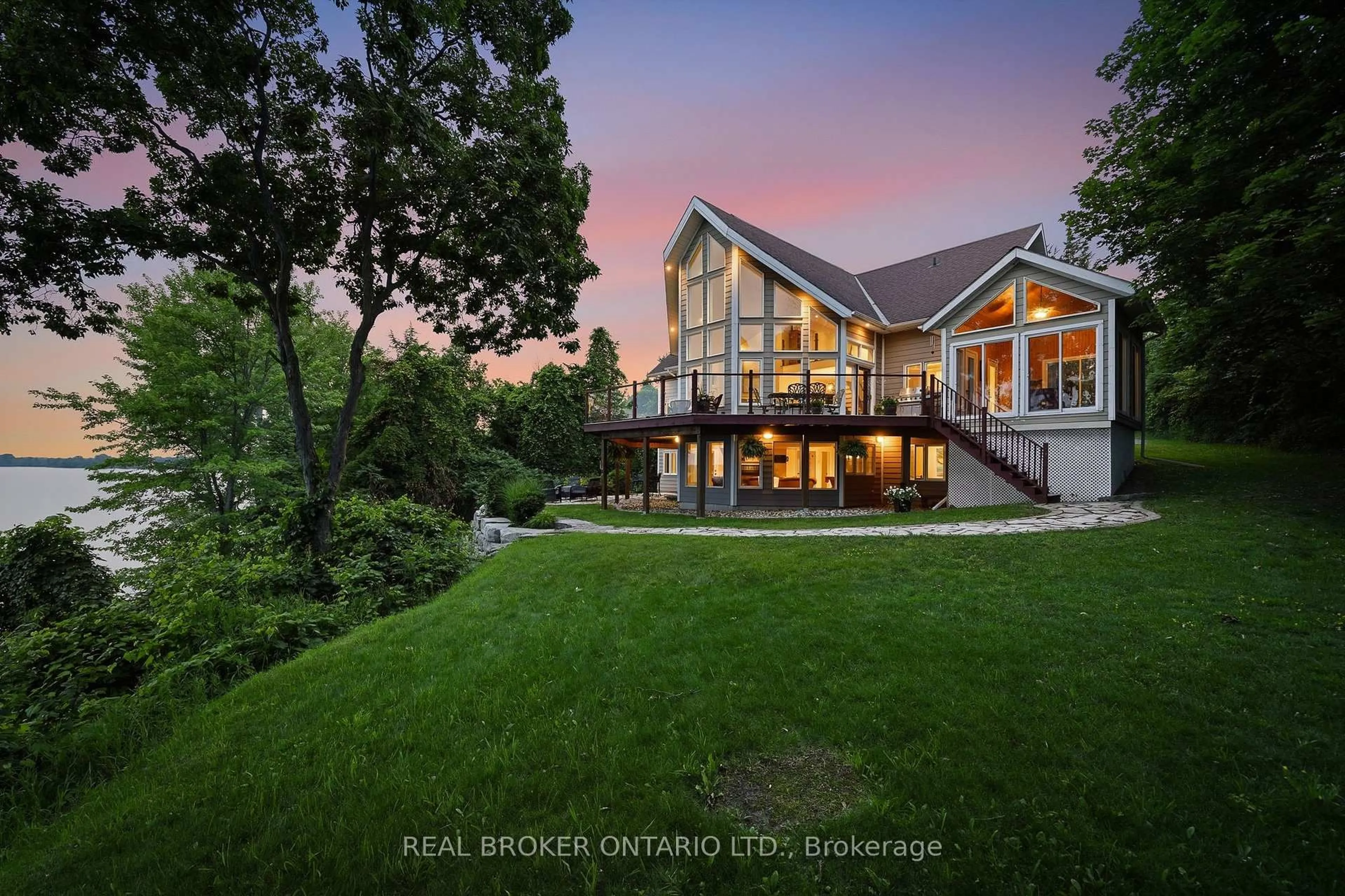 A pic from outside/outdoor area/front of a property/back of a property/a pic from drone, water/lake/river/ocean view for 3246 County 8 Rd, Prince Edward County Ontario K0K 2T0