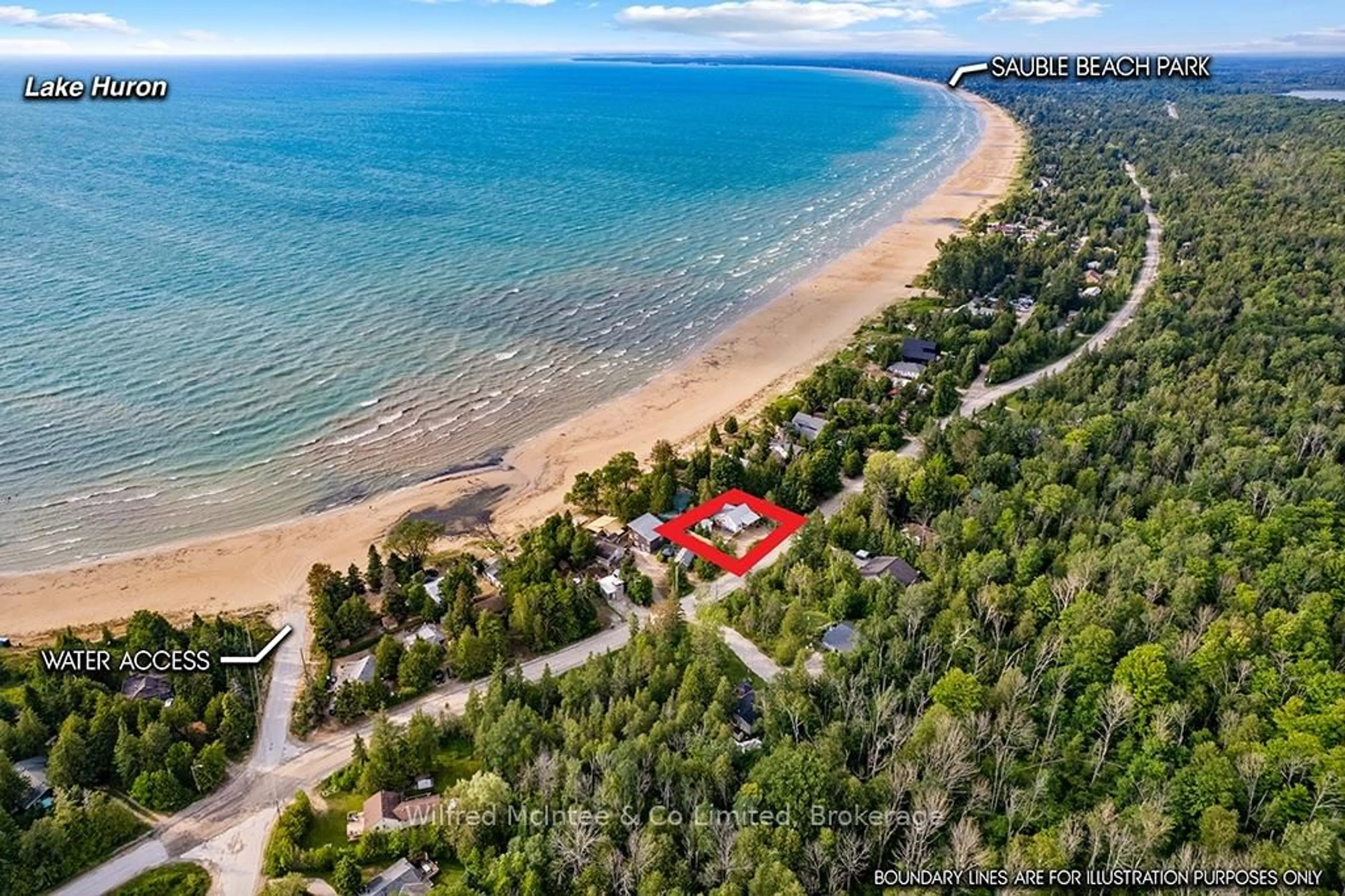 A pic from outside/outdoor area/front of a property/back of a property/a pic from drone, water/lake/river/ocean view for 1198 2nd Ave, Native Leased Lands Ontario N0H 2L0