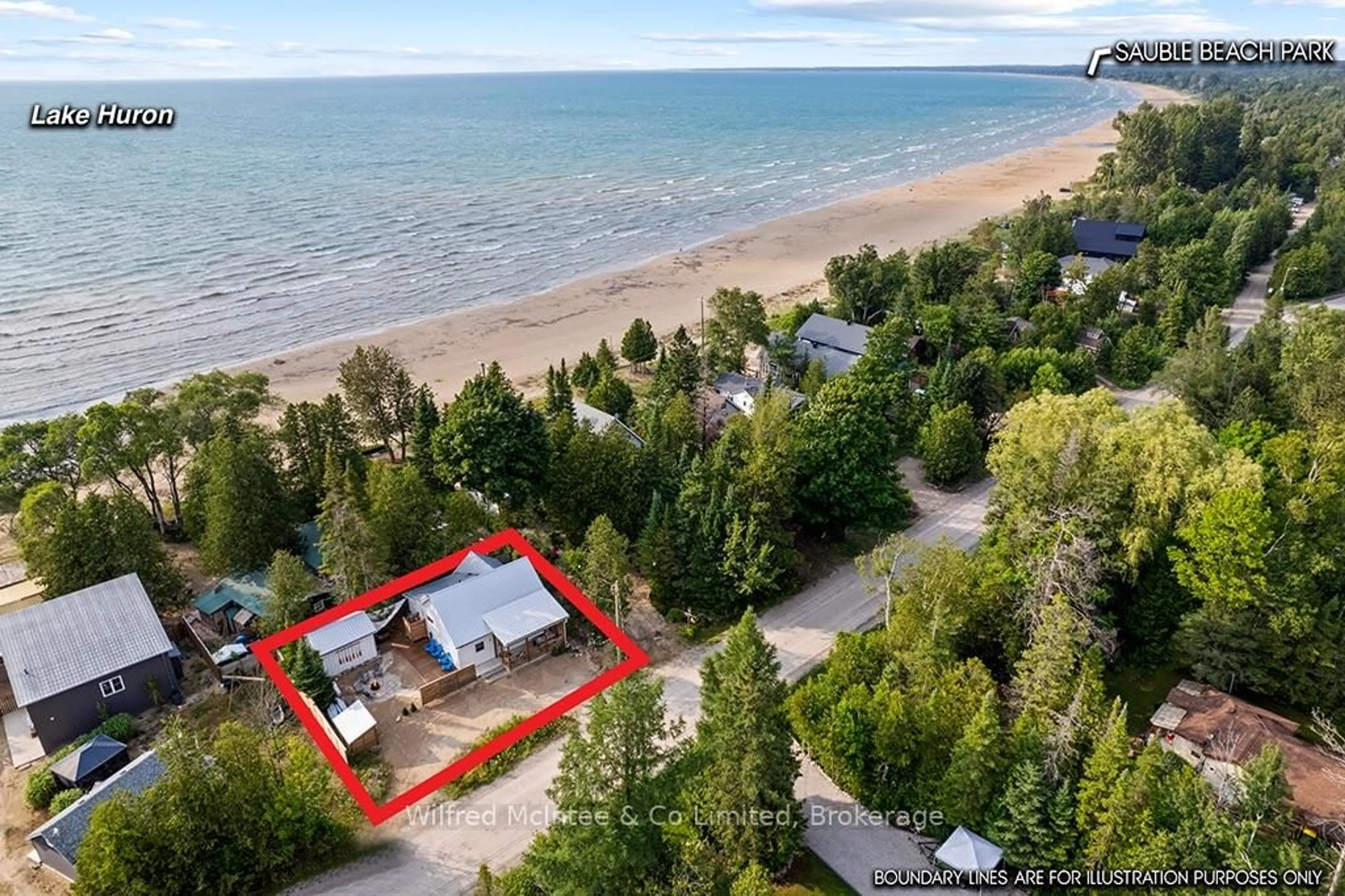 A pic from outside/outdoor area/front of a property/back of a property/a pic from drone, water/lake/river/ocean view for 1198 2nd Ave, Native Leased Lands Ontario N0H 2L0