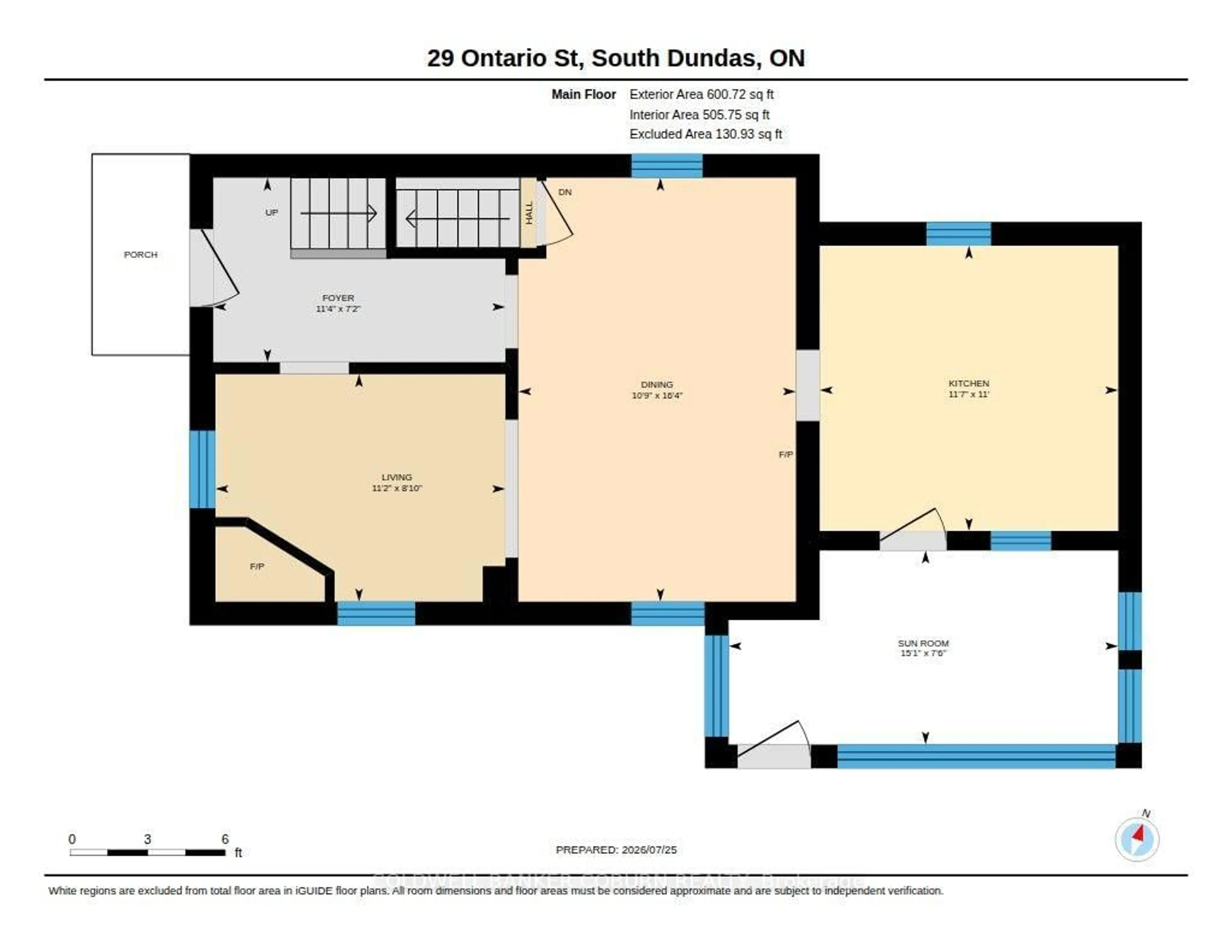 Floor plan for 29 Ontario St, South Dundas Ontario K0C 1X0