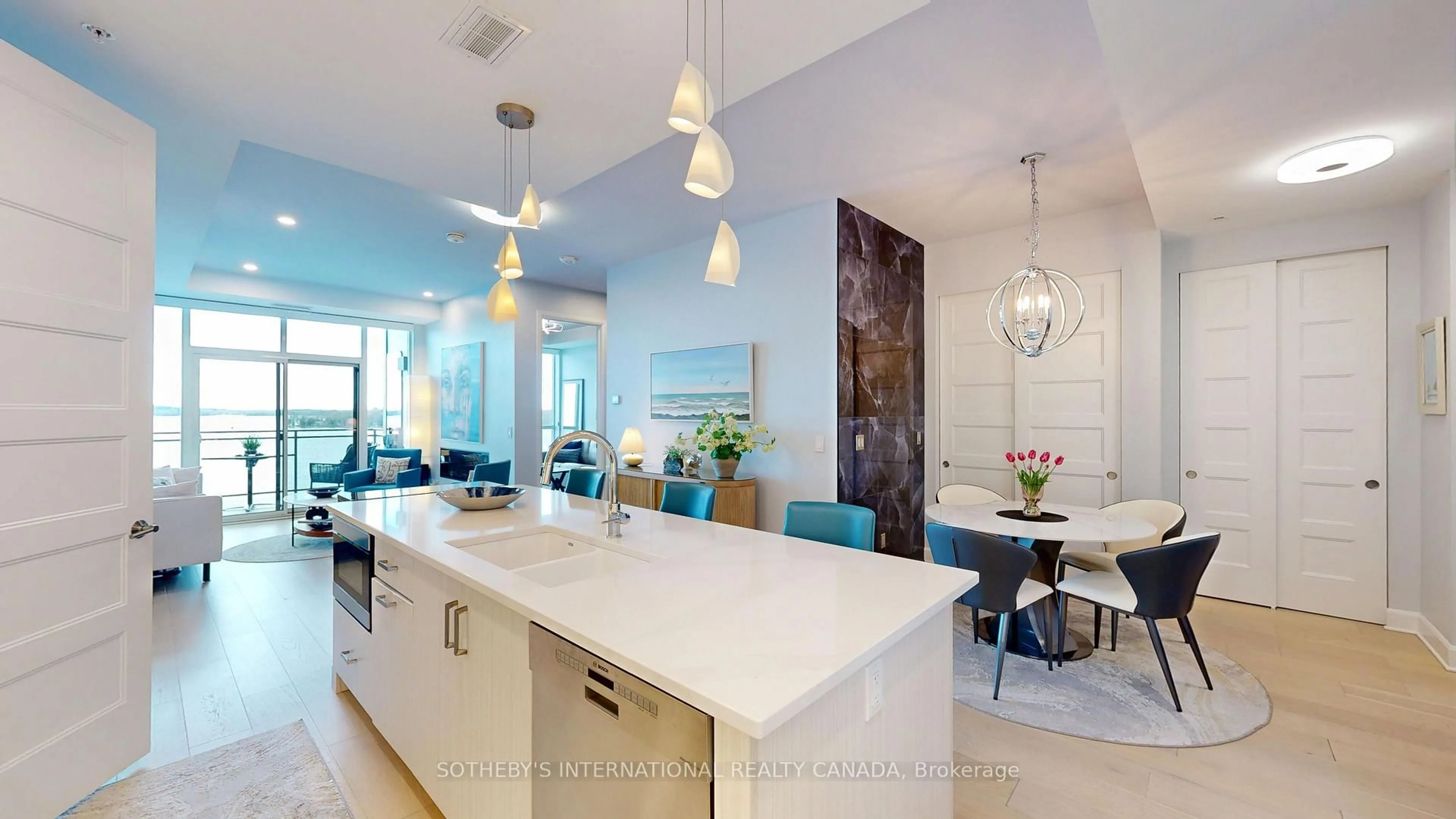 Contemporary kitchen, ceramic/tile floor for 129B South St #620, Gananoque Ontario K7G 0B1