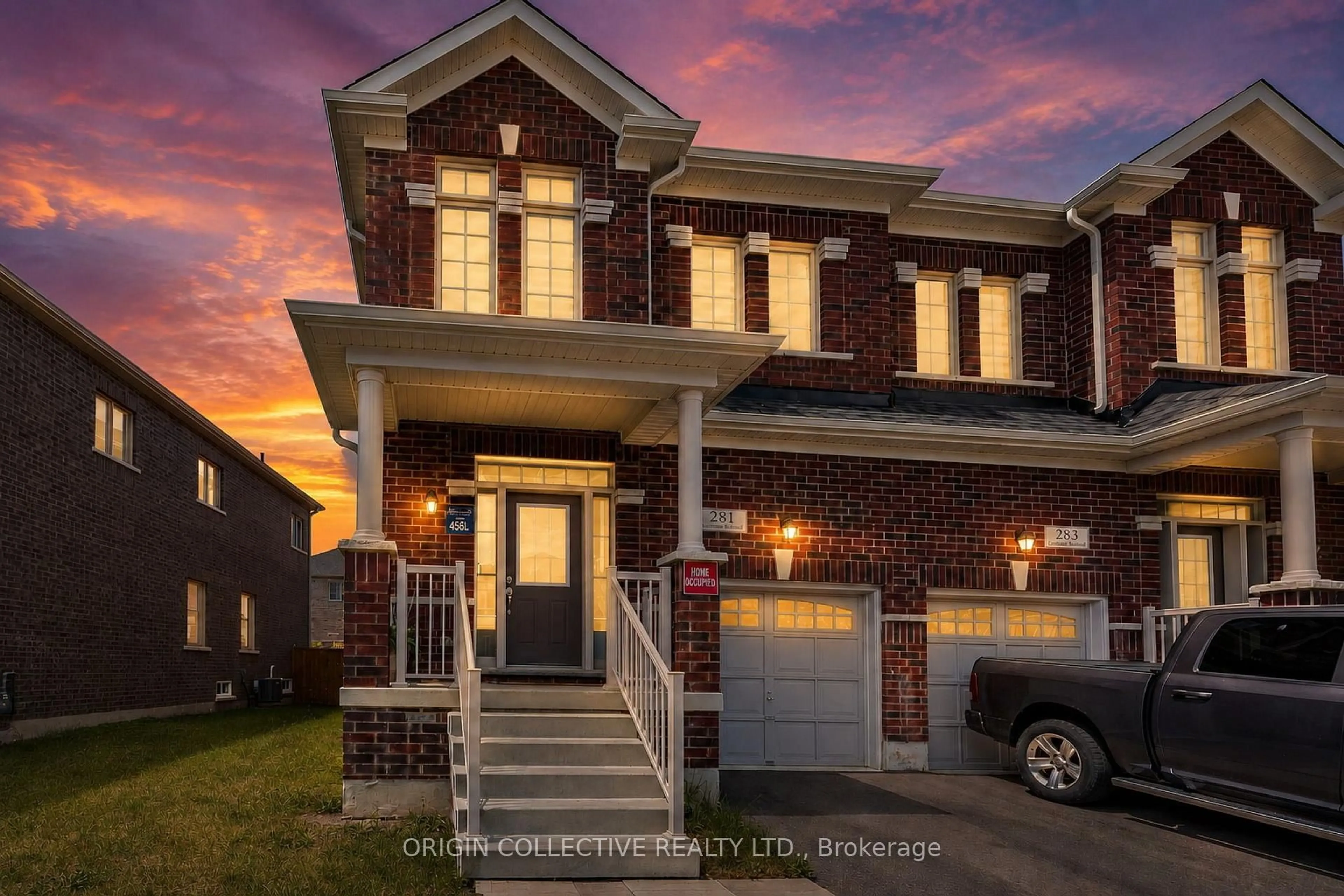 Home with brick exterior material, street for 281 Great Falls Blvd, Hamilton Ontario L0R 2H7