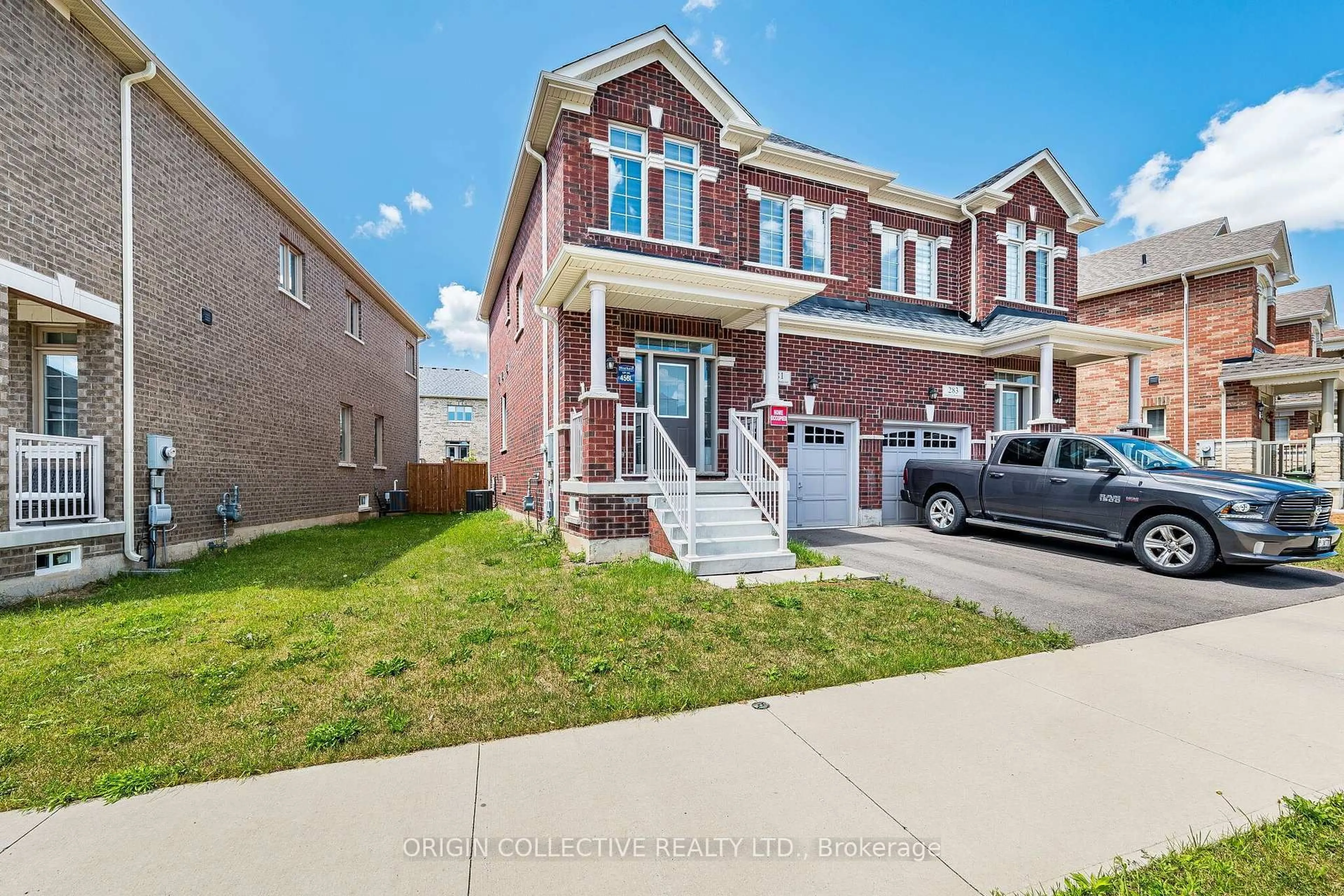Home with brick exterior material, street for 281 Great Falls Blvd, Hamilton Ontario L0R 2H7