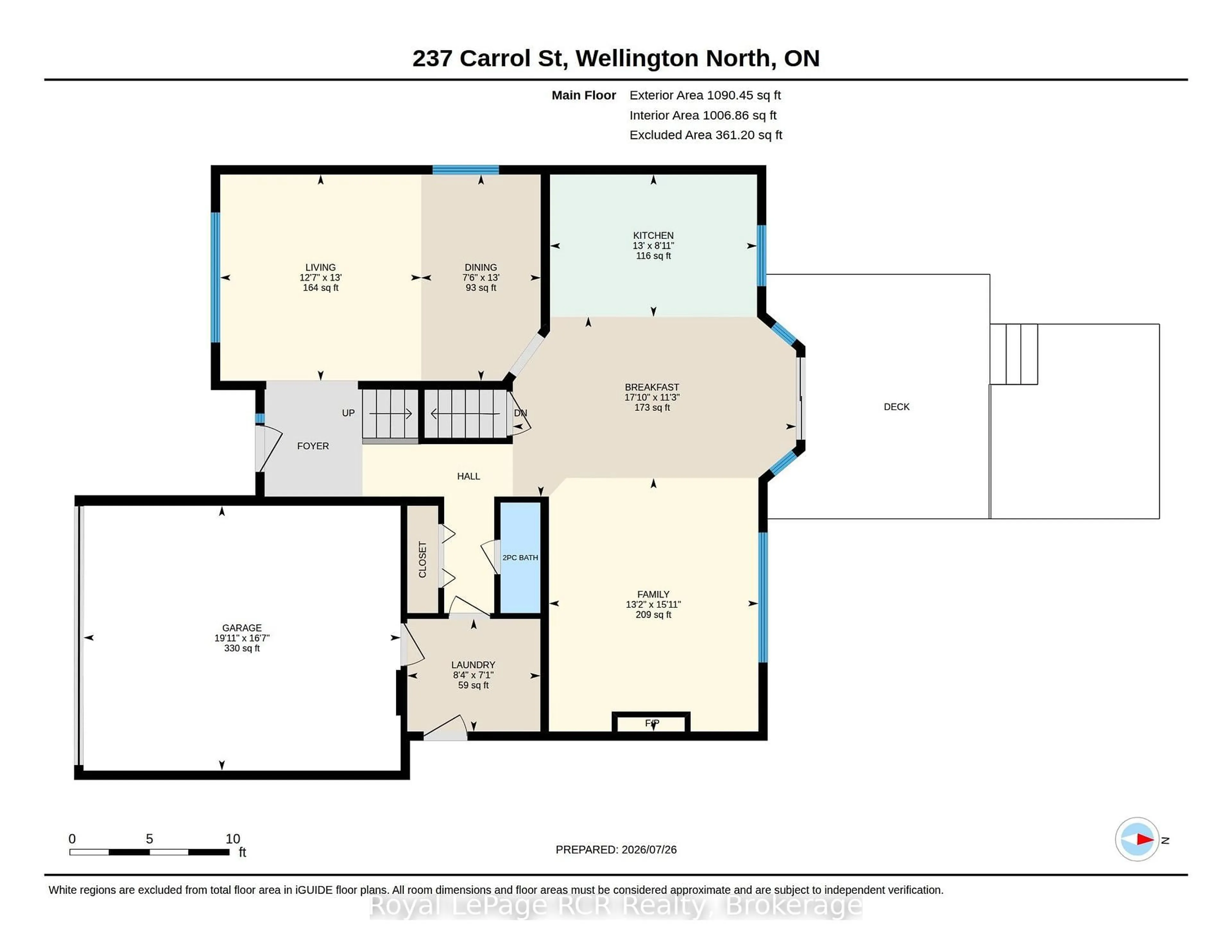 Floor plan for 237 Carrol St, Wellington North Ontario N0G 1A0