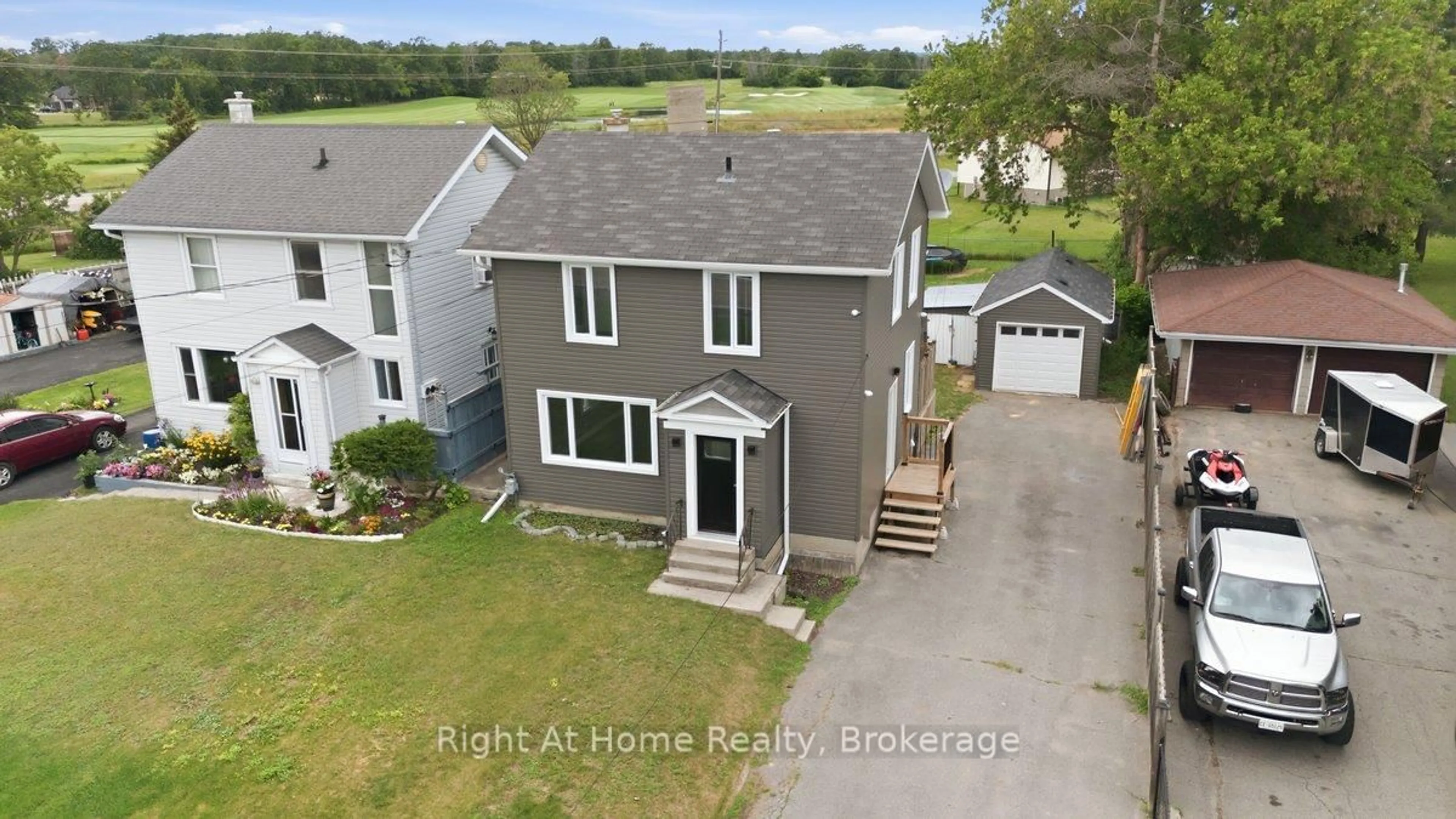 A pic from outside/outdoor area/front of a property/back of a property/a pic from drone, street for 721 Harmony Rd, Corbyville Ontario K0K 1V0