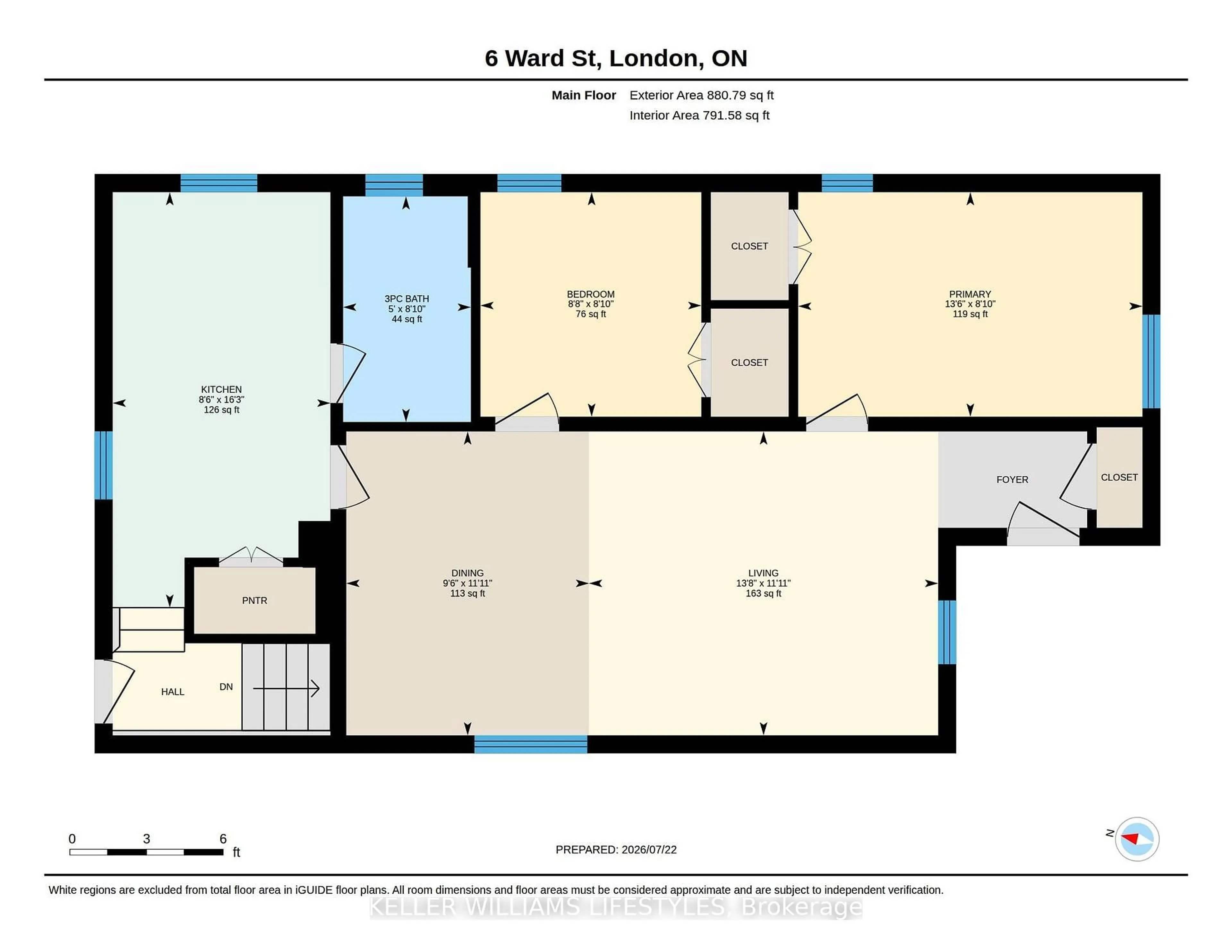 Floor plan for 6 Ward St, London East Ontario N5Z 1B8