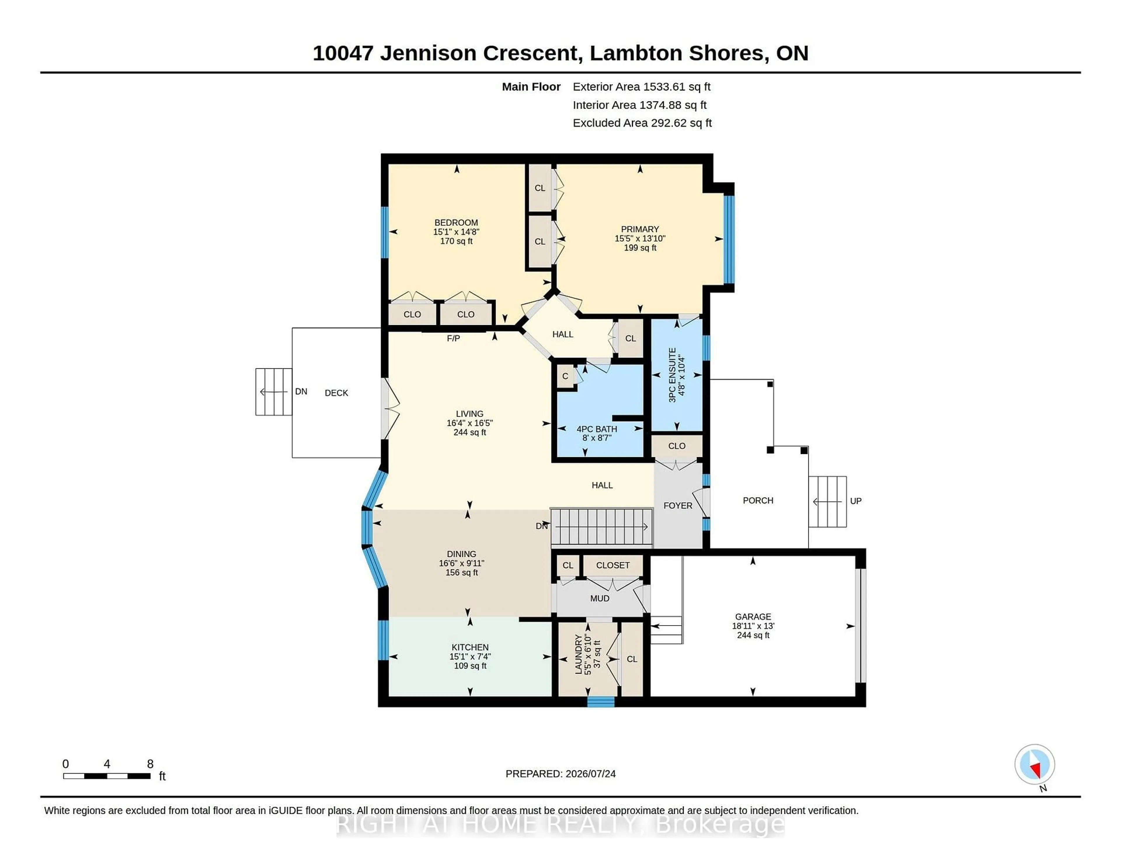 Floor plan for 10047 Jennison Cres, Lambton Shores Ontario N0M 1T0
