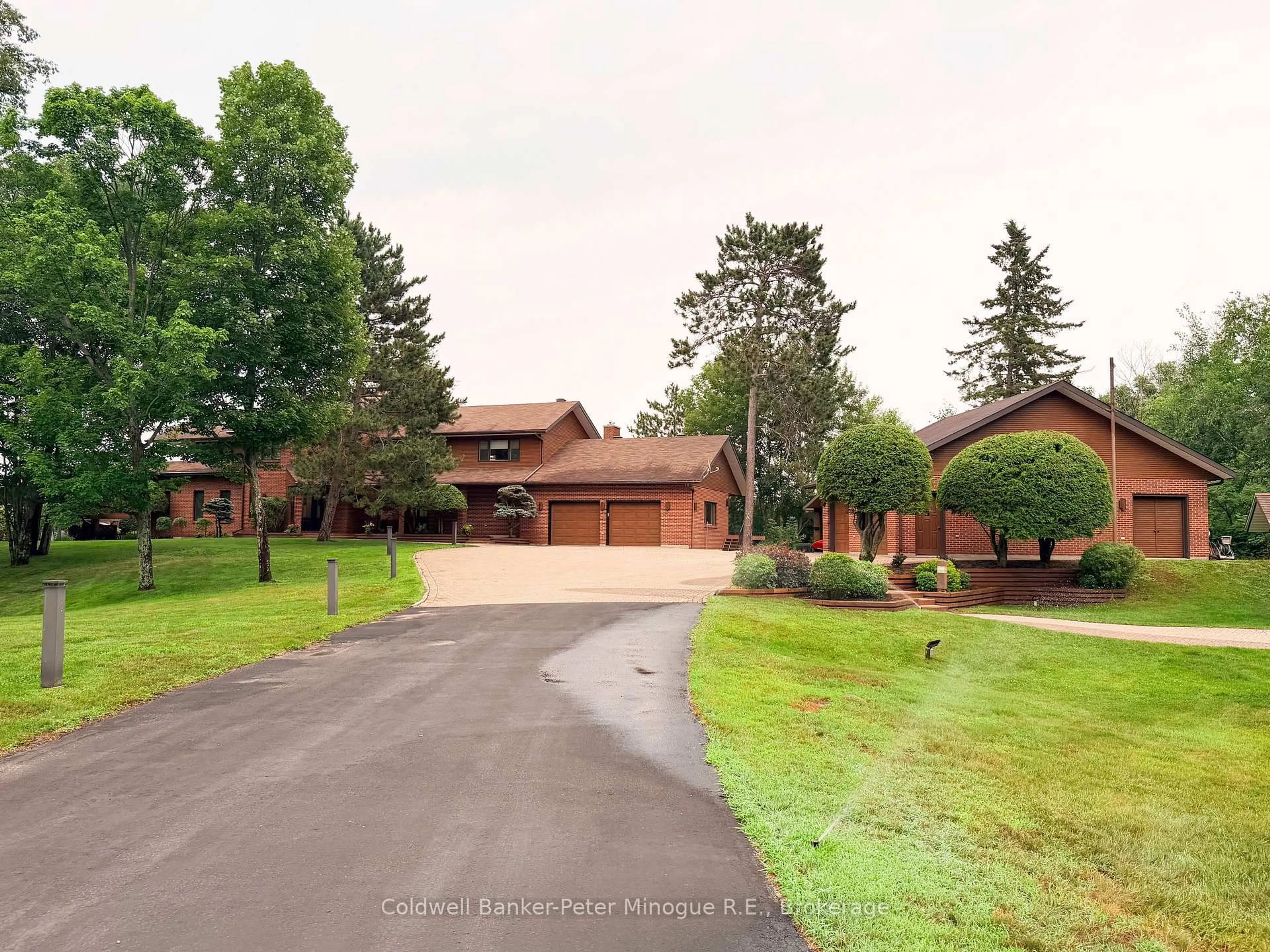 A pic from outside/outdoor area/front of a property/back of a property/a pic from drone, water/lake/river/ocean view for 17 Island View Lane, East Ferris Ontario P0H 1K0