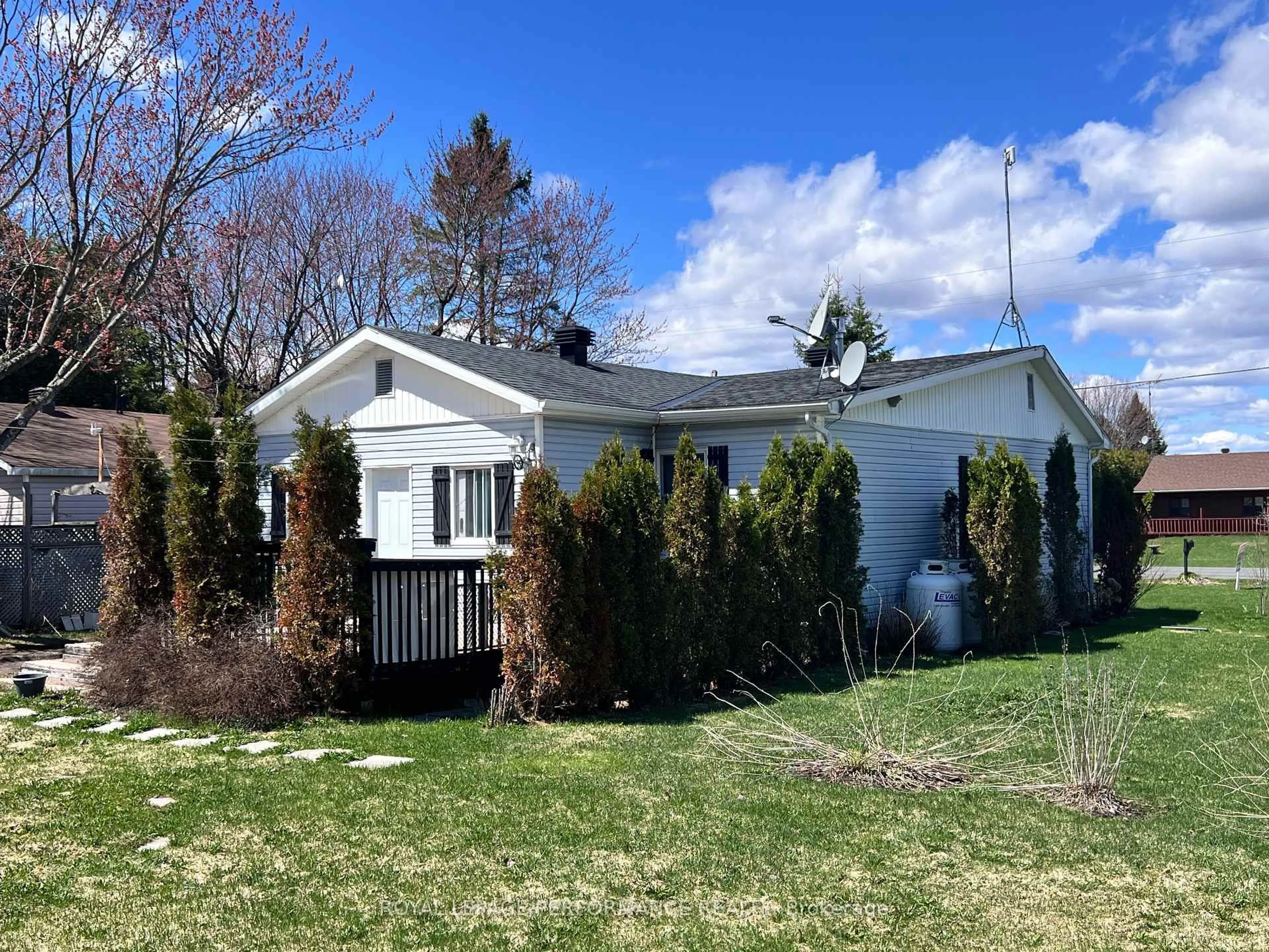 Home with vinyl exterior material, street for 2082 Sandy Hill Rd, Champlain Ontario K0B 1K0