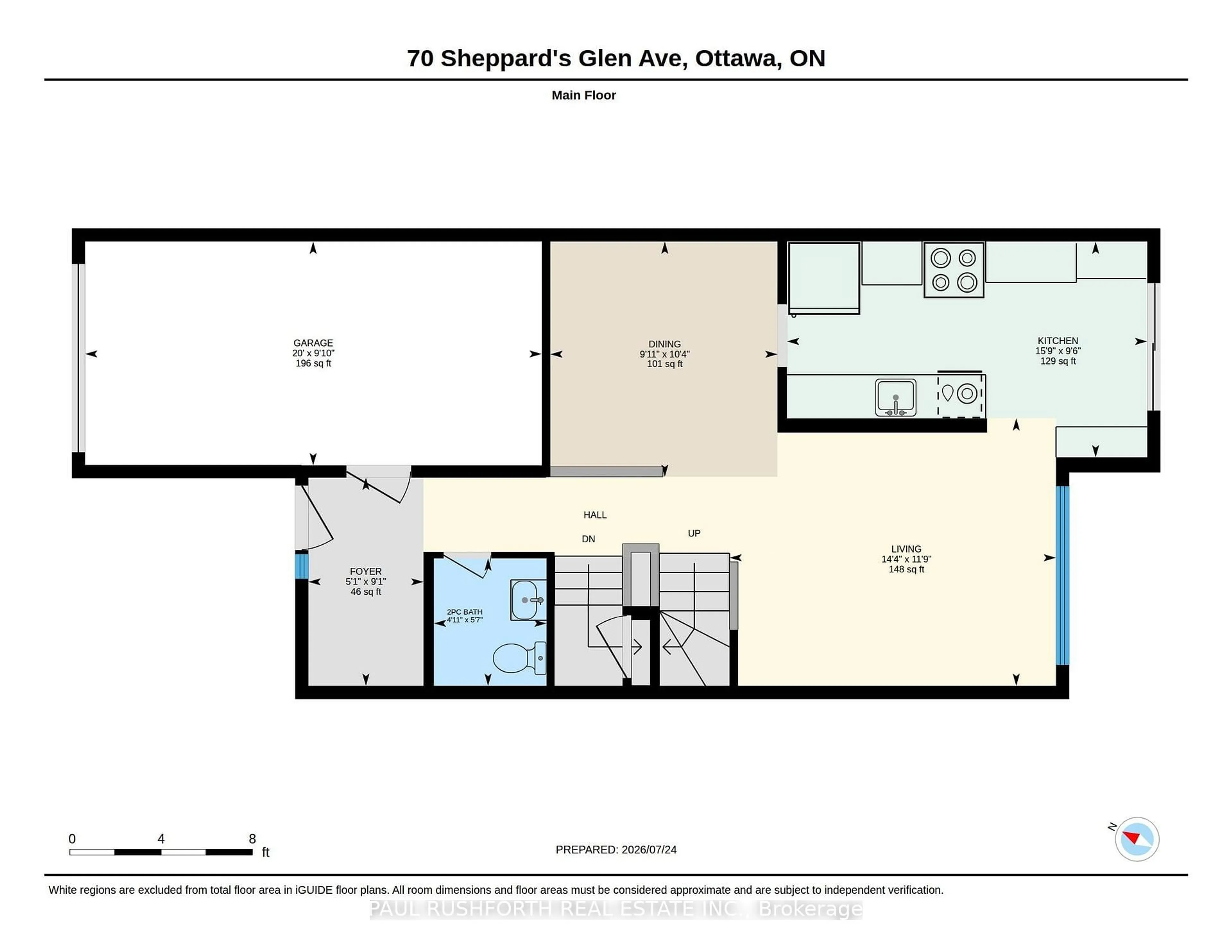 Floor plan for 70 Sheppard's Glen Ave, Ottawa Ontario K2M 2M9
