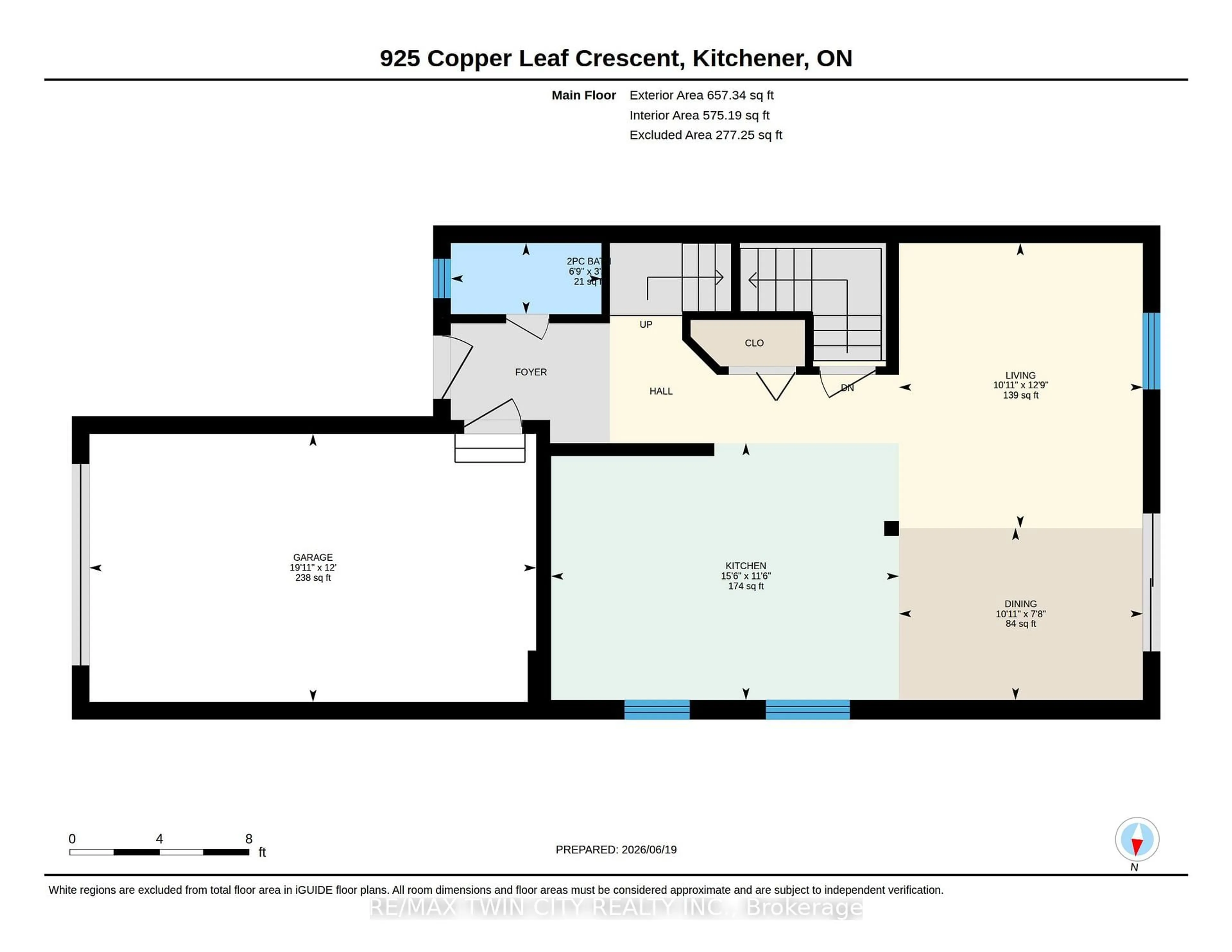 Floor plan for 925 Copper Leaf Cres, Kitchener Ontario N2E 3W1