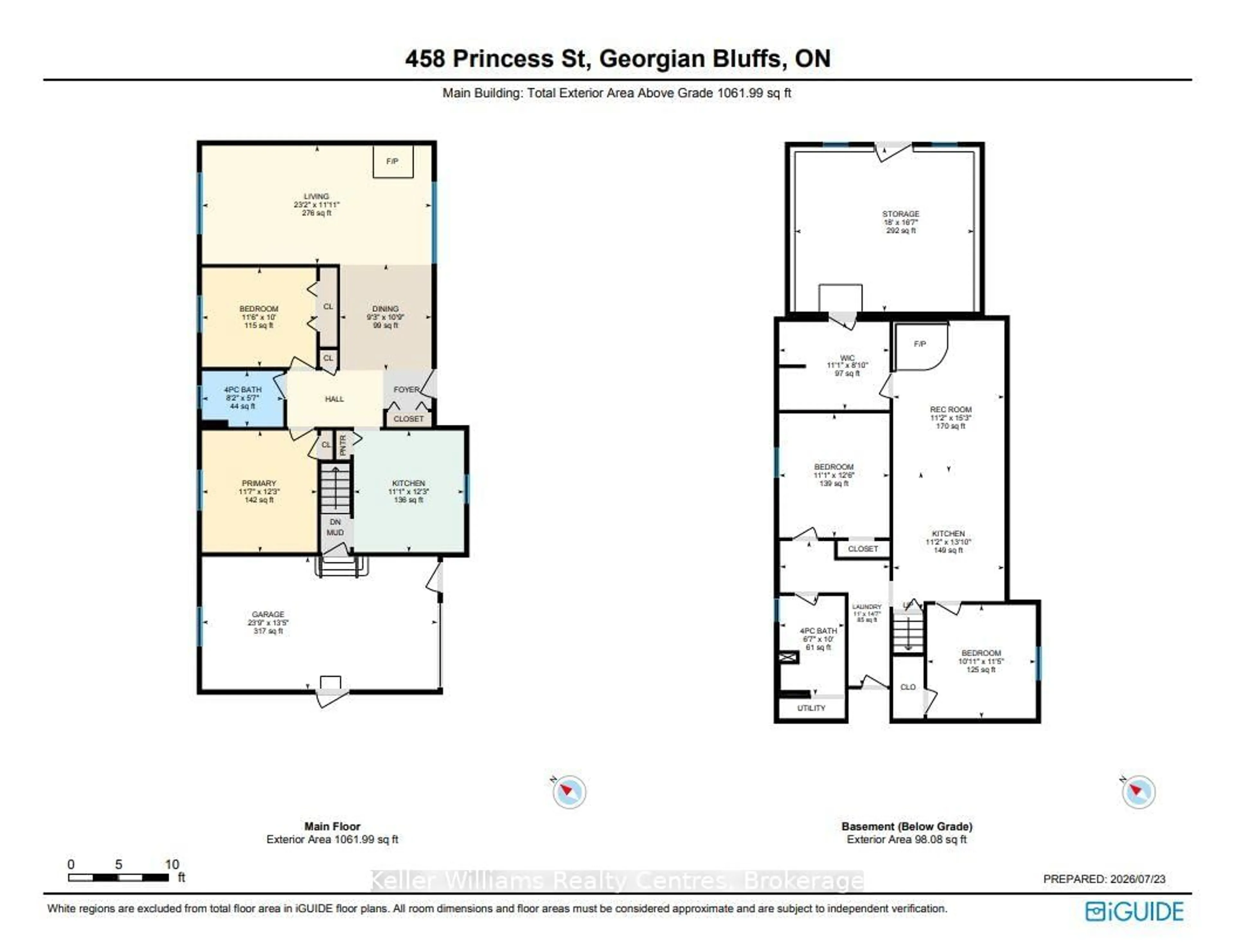 Floor plan for 458 Princess St, Georgian Bluffs Ontario N0H 2K0