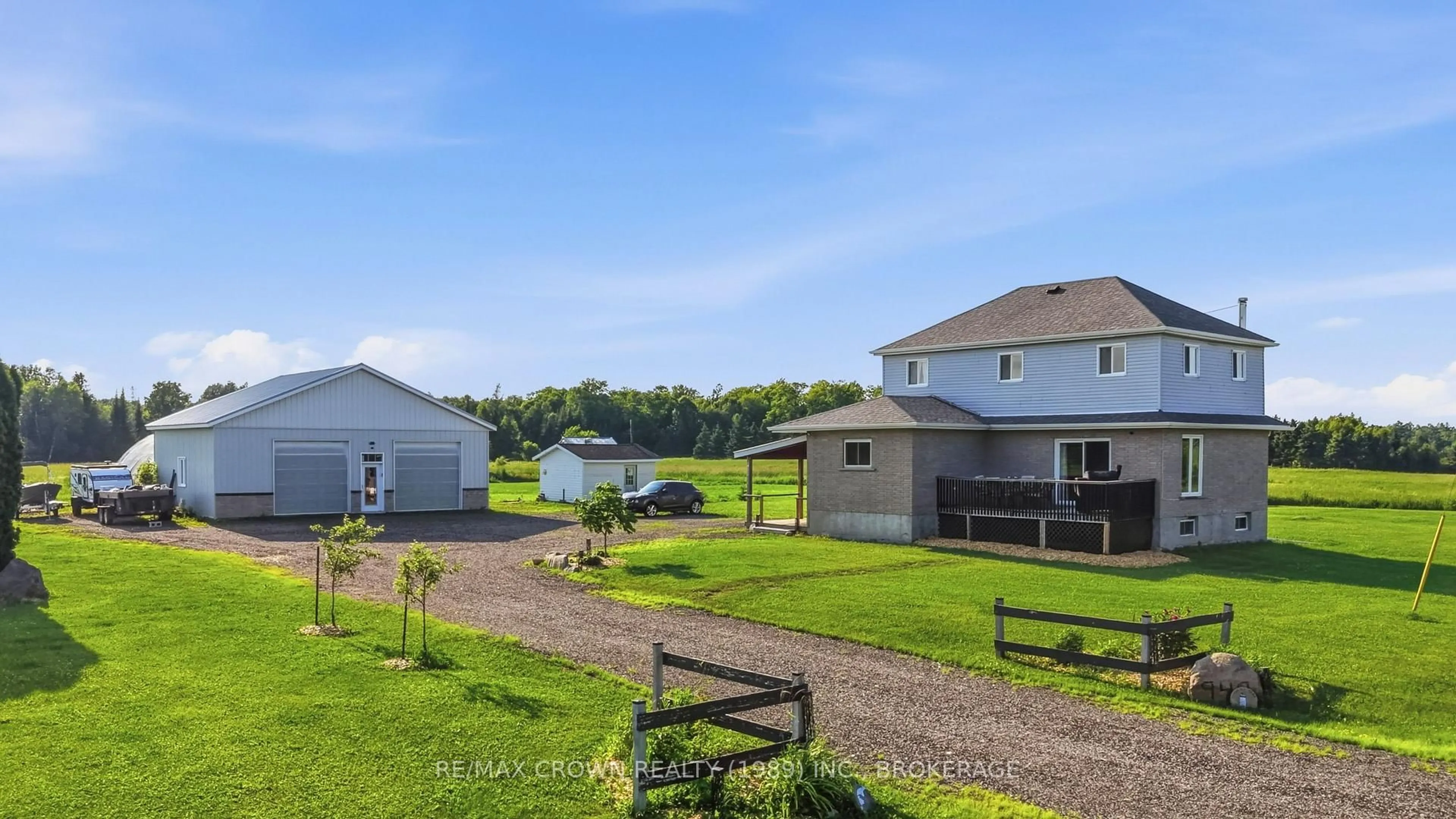 A pic from outside/outdoor area/front of a property/back of a property/a pic from drone, water/lake/river/ocean view for 949 535 Highway, French River Ontario P0M 2N0