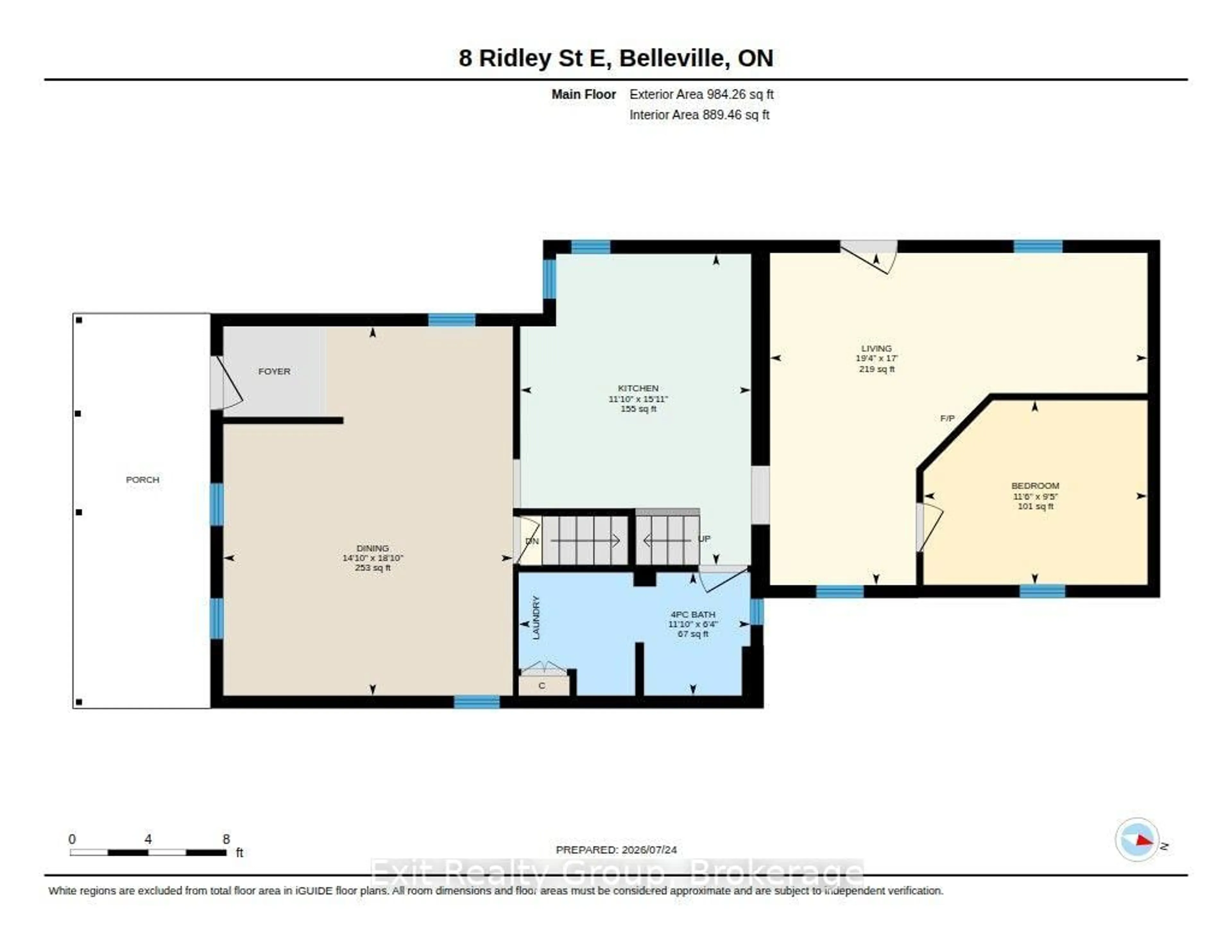 Floor plan for 8 Ridley St, Belleville Ontario K8P 1X9