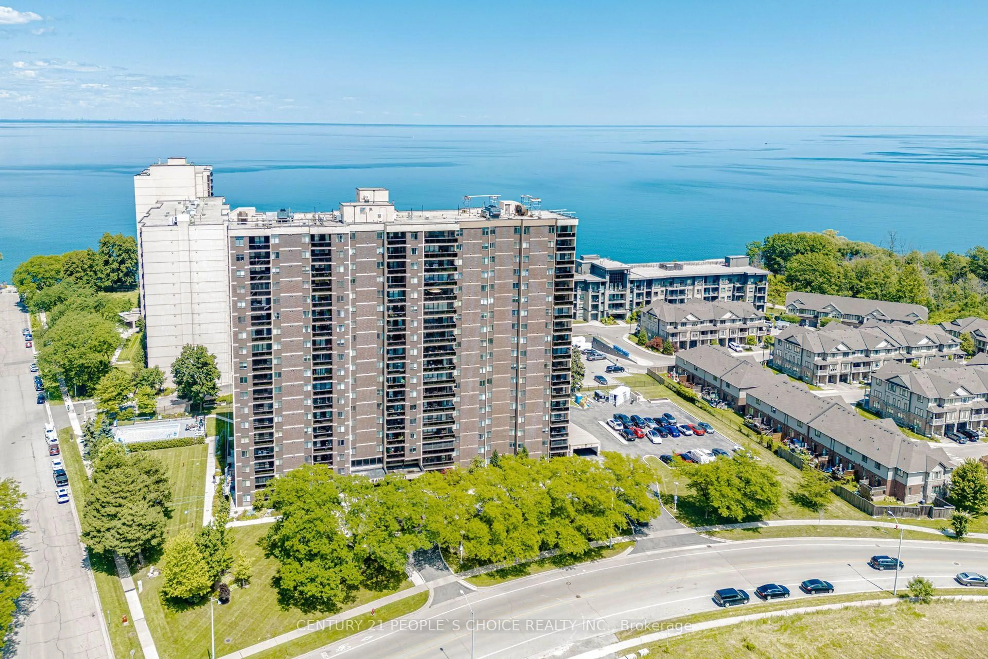 A pic from outside/outdoor area/front of a property/back of a property/a pic from drone, water/lake/river/ocean view for 301 FRANCES Ave #1203, Hamilton Ontario L8E 3W6
