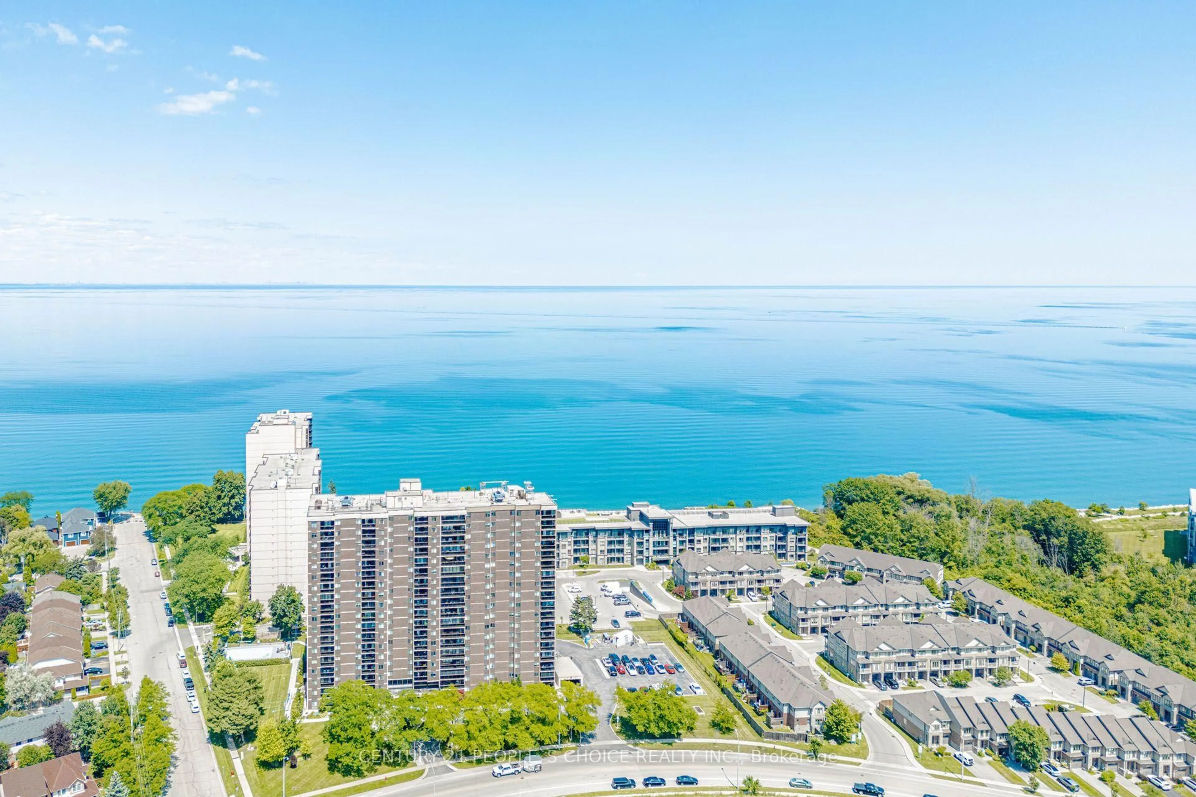 A pic from outside/outdoor area/front of a property/back of a property/a pic from drone, water/lake/river/ocean view for 301 FRANCES Ave #1203, Hamilton Ontario L8E 3W6