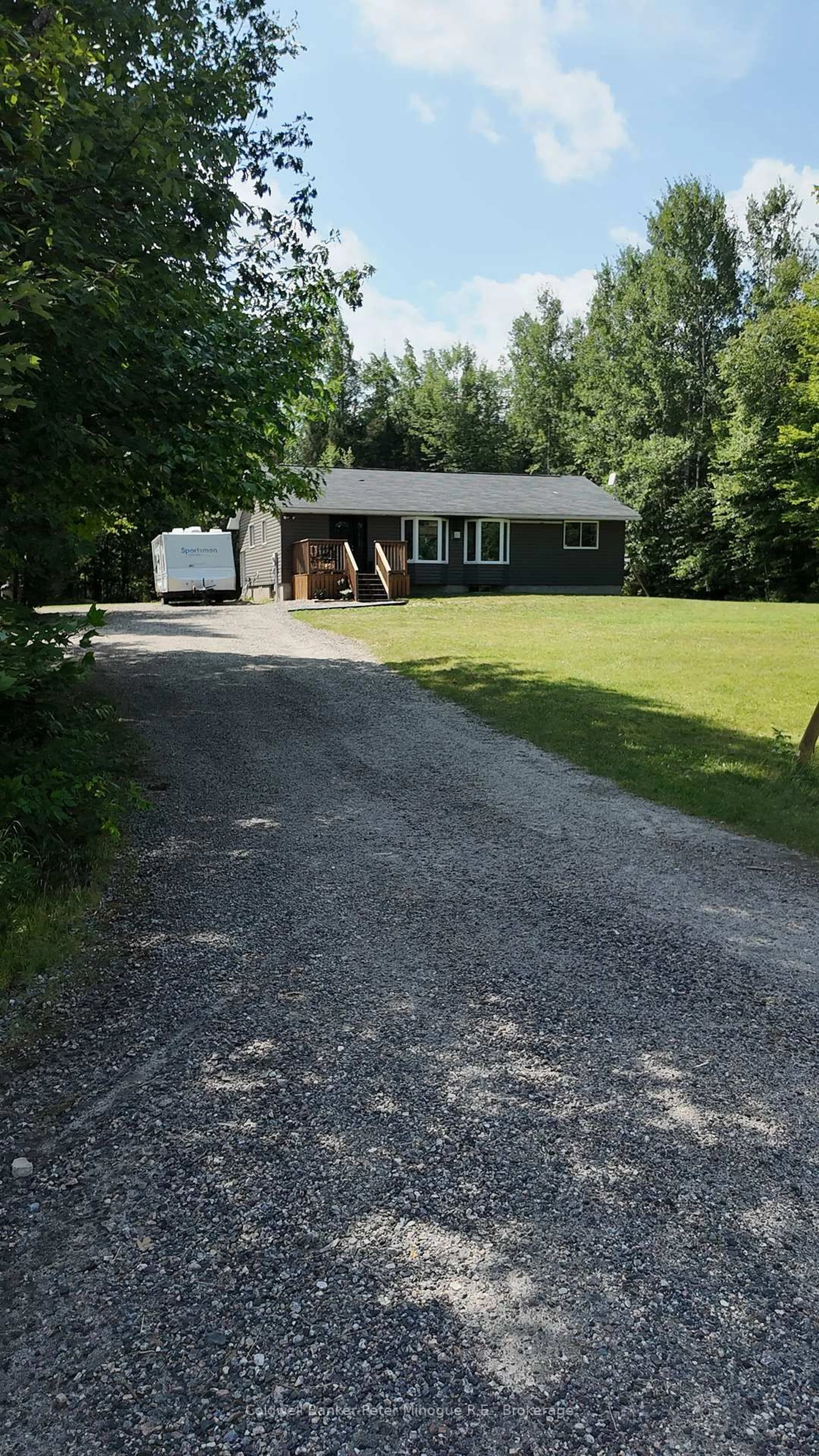 A pic from outside/outdoor area/front of a property/back of a property/a pic from drone, street for 3867 HIGHWAY 534, Nipissing Ontario P0H 1W0