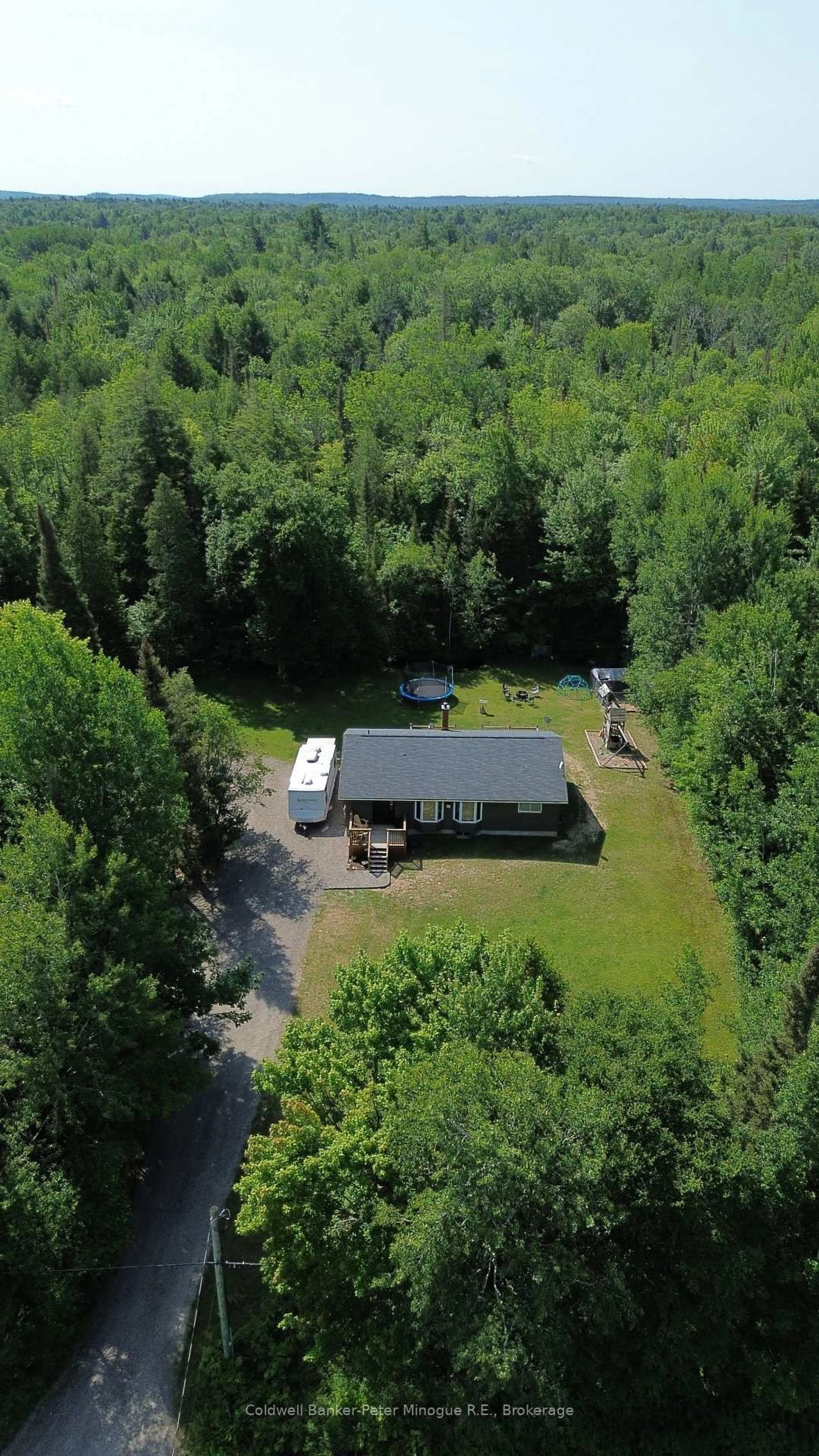 A pic from outside/outdoor area/front of a property/back of a property/a pic from drone, forest/trees view for 3867 HIGHWAY 534, Nipissing Ontario P0H 1W0